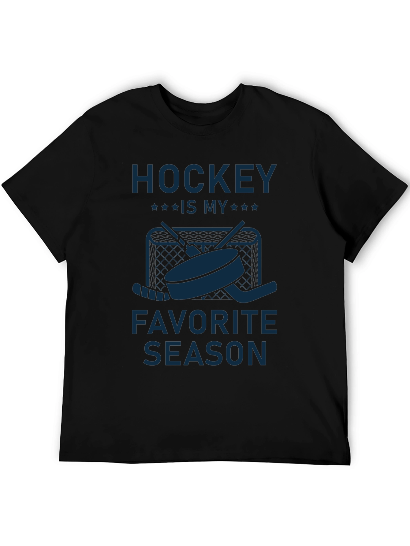 Black Hockey Is My Favorite Season T-Shirt view 5