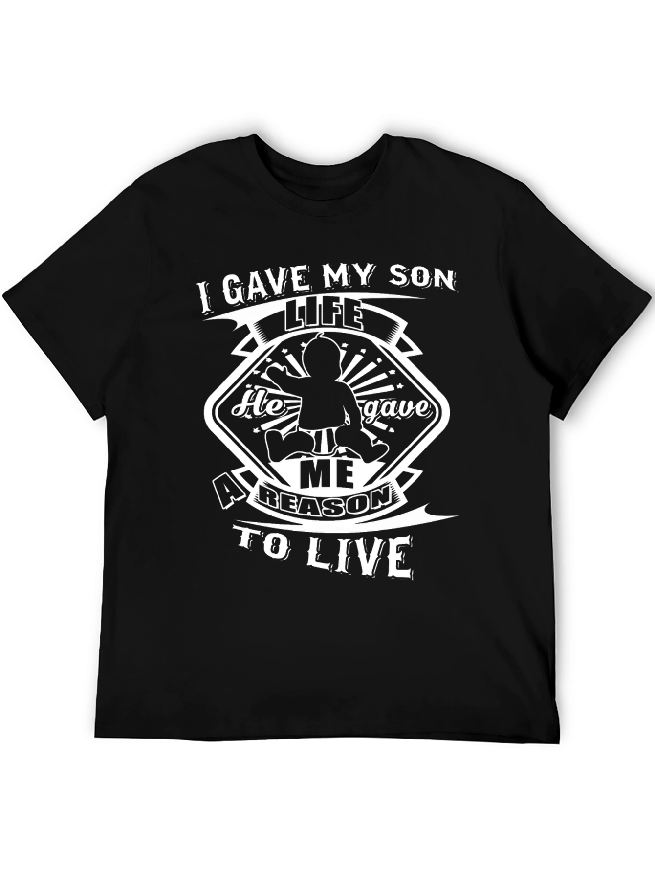 Black Father Son T-Shirt: I Gave My Son Life view 5