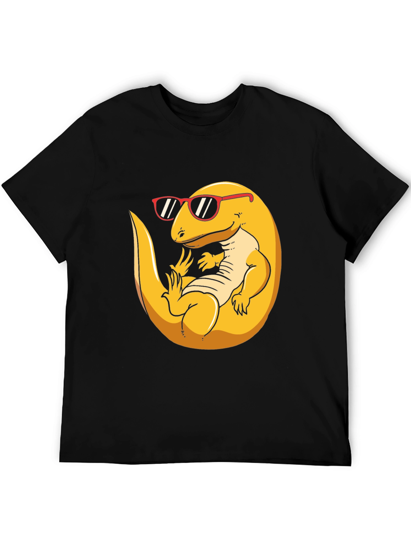 Black Cool Lizard T-Shirt - Black view 5