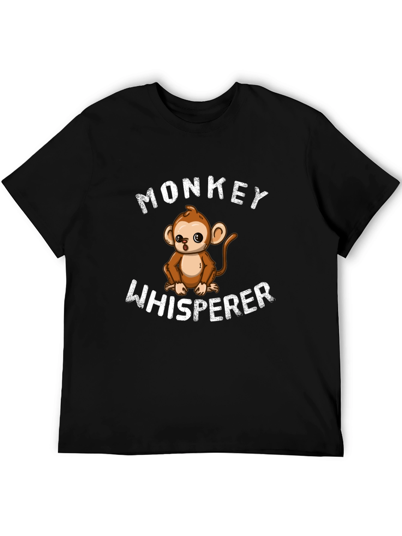 Black Monkey Whisperer Graphic T-Shirt - Novelty Tee view 5