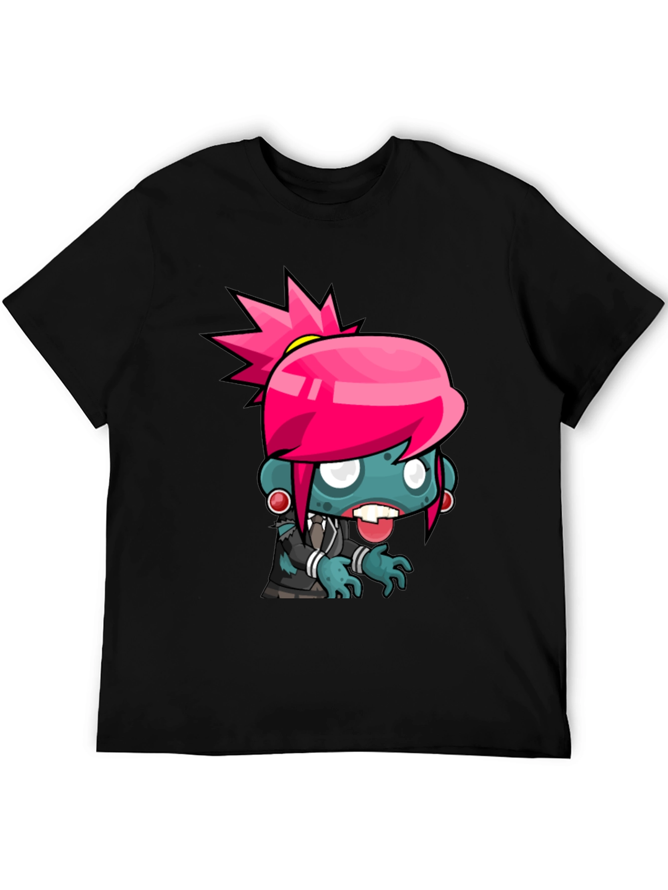 Zombie Girl Graphic Tee - Cool Cartoon Design - 5