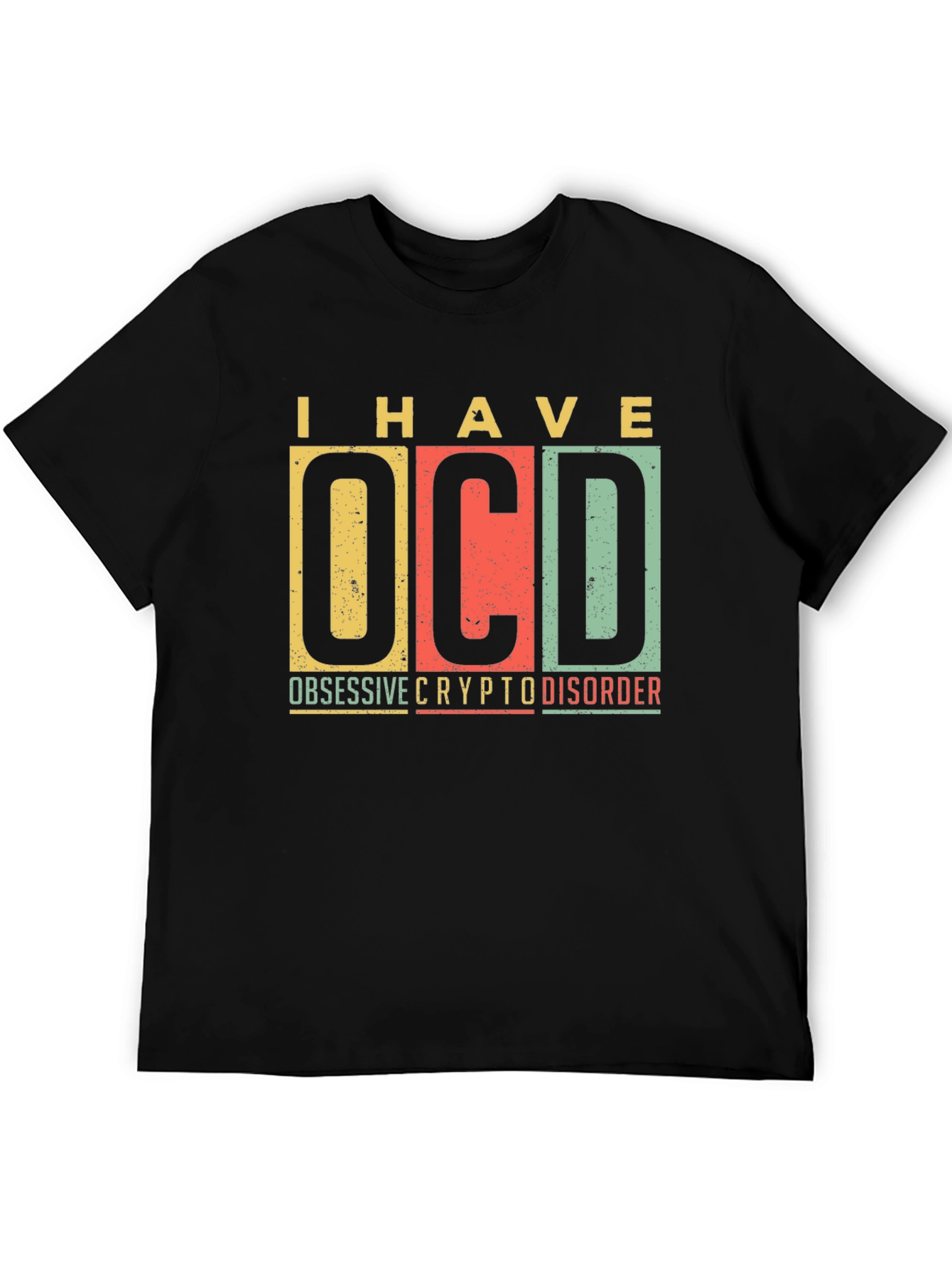 Black OCD Crypto Disorder Graphic Tee view 5
