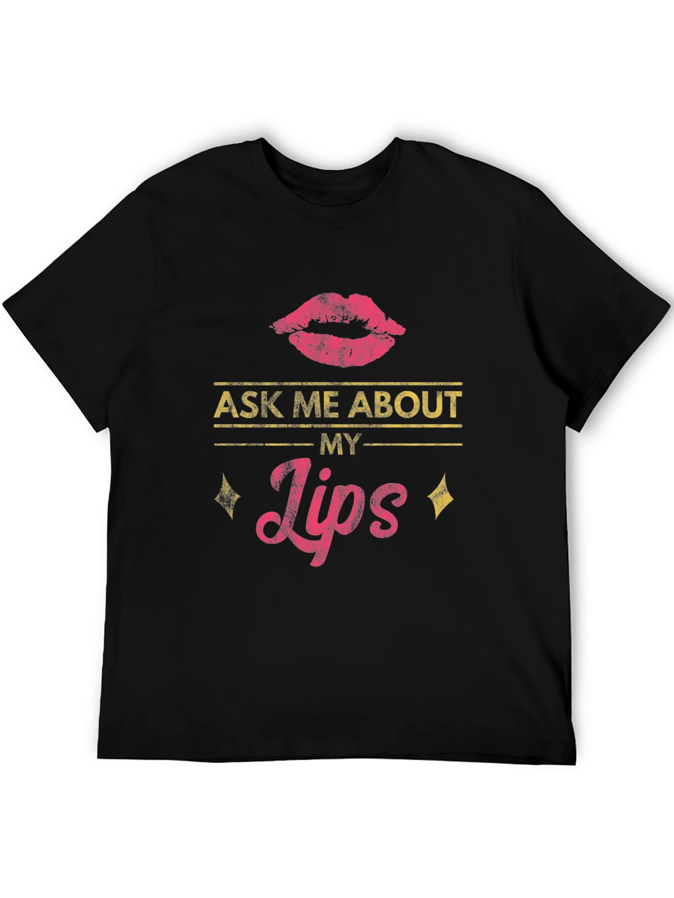 Black Ask Me About My Lips T-Shirt view 5