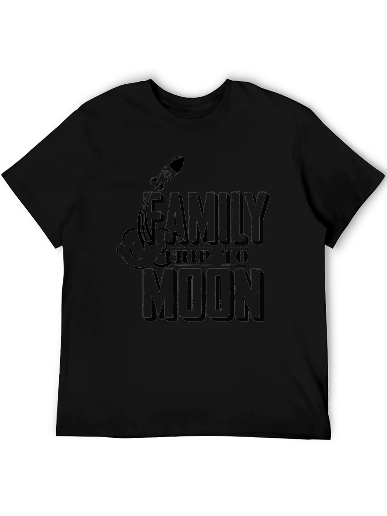 Black Family Trip to Moon Graphic T-Shirt view 5