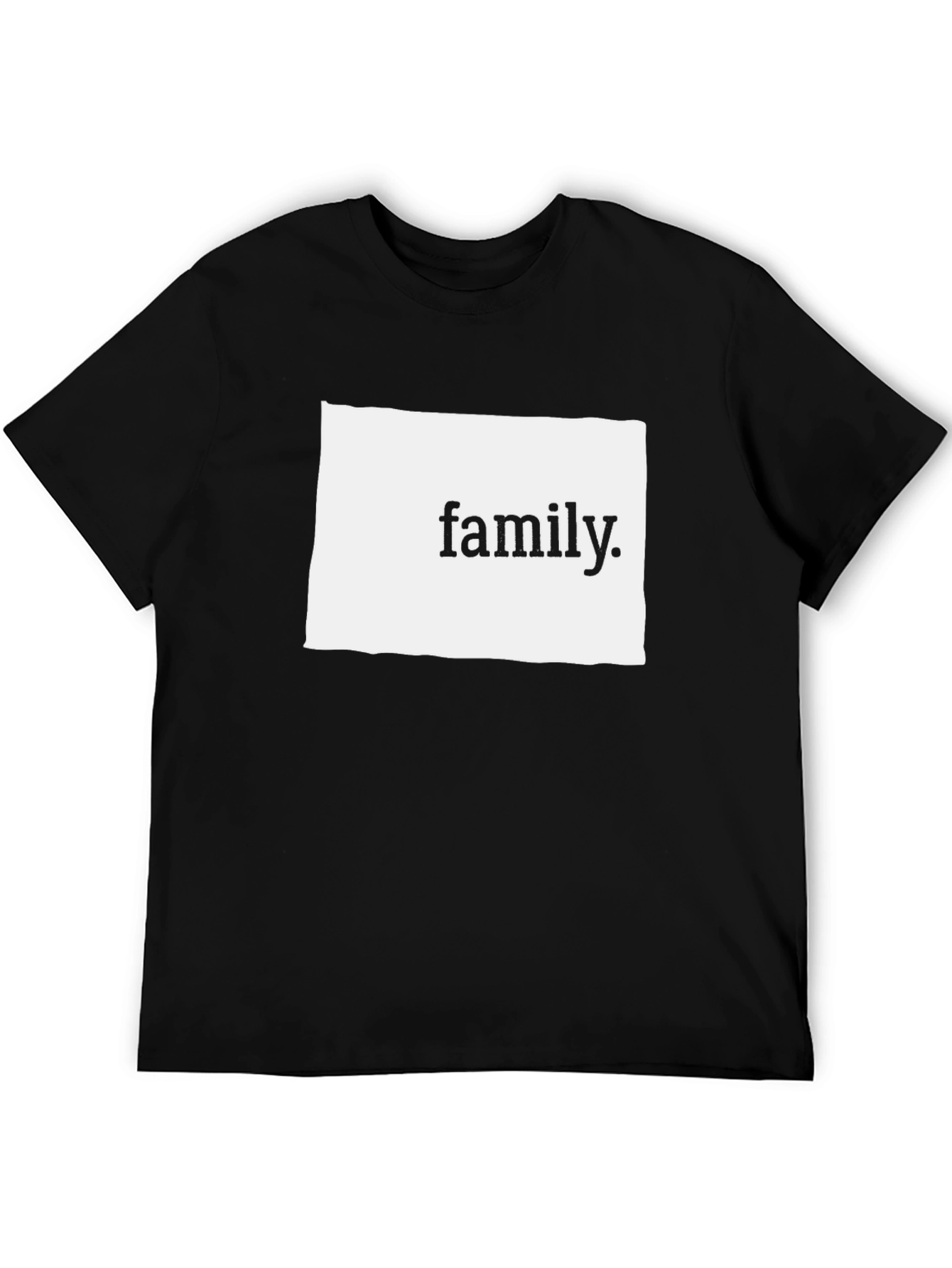 Black Family Graphic Tee - Comfortable Black Cotton T-Shirt view 5