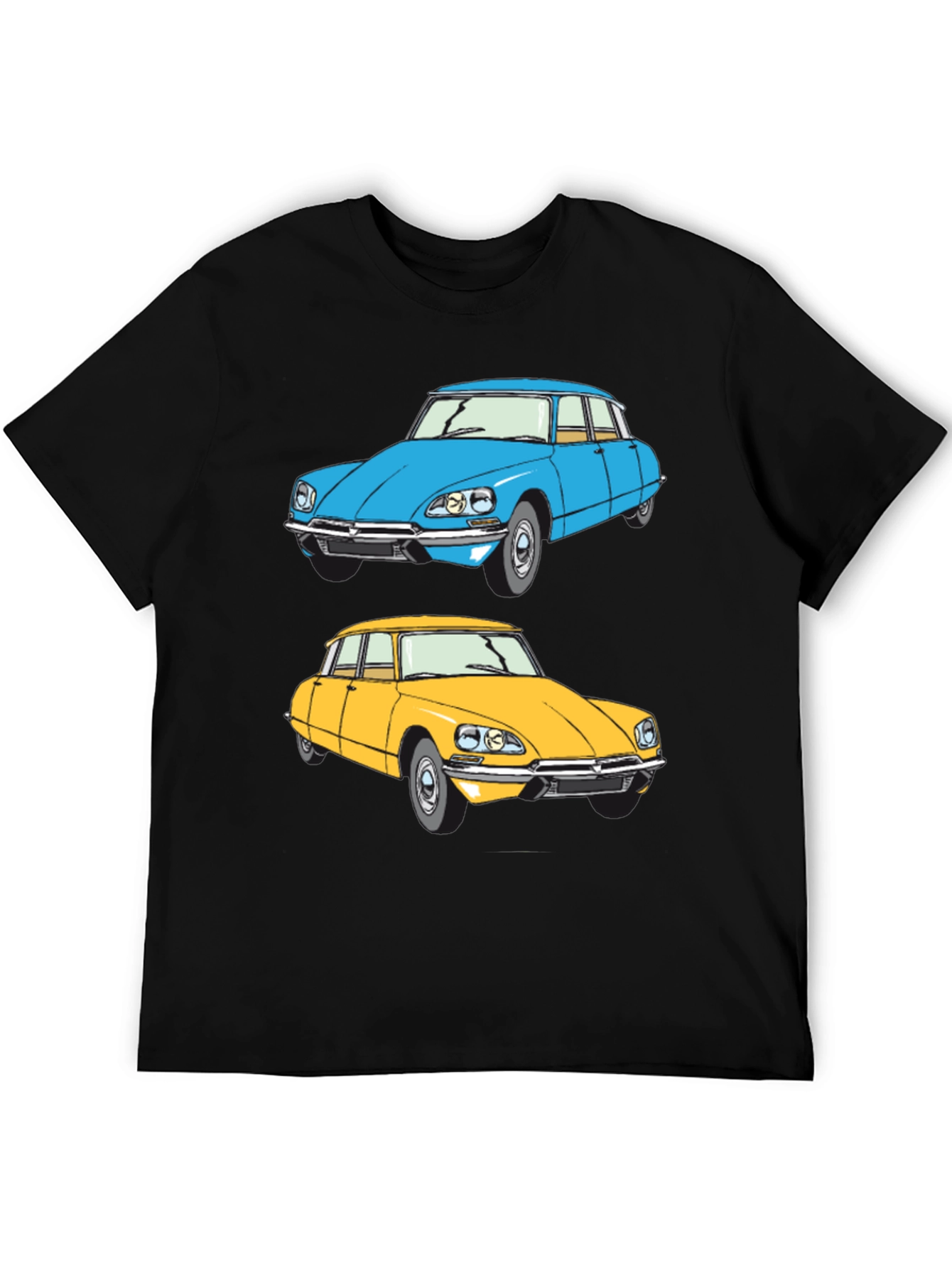 Black Classic Car Graphic Tee - Retro Style view 5