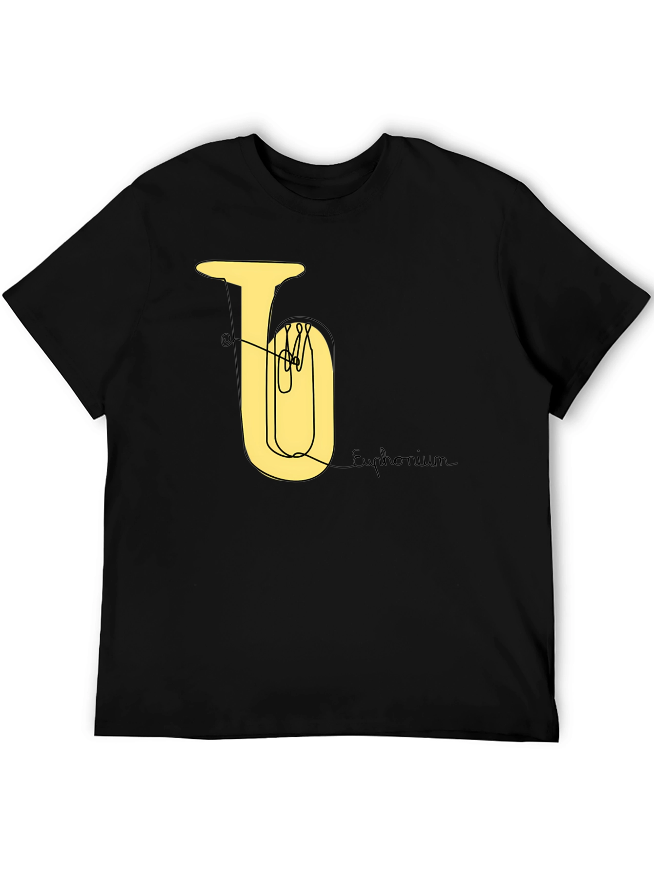 Black Euphonium Line Art Tee view 5