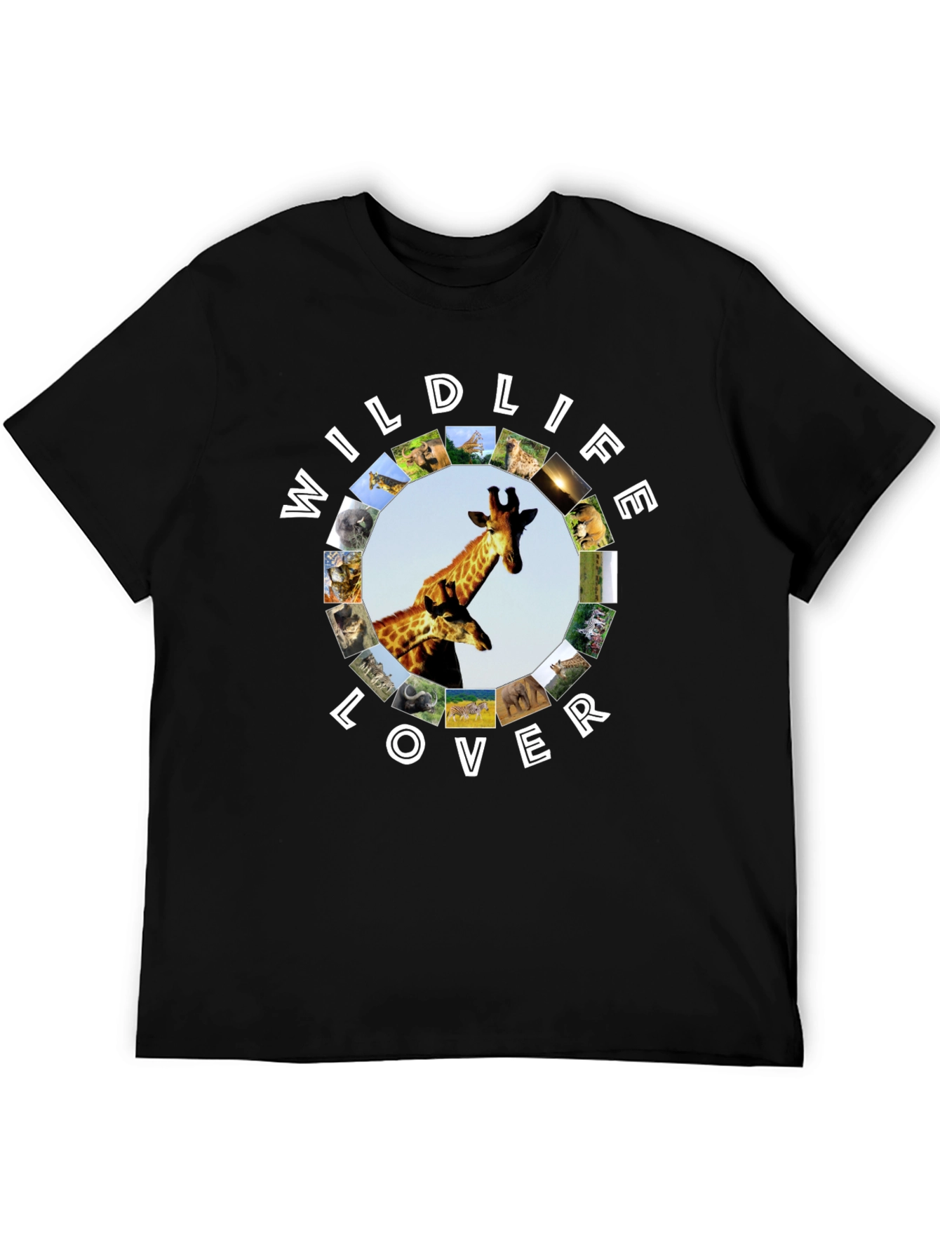 Wildlife Lover Graphic T-Shirt - Animal Circle Design - 5