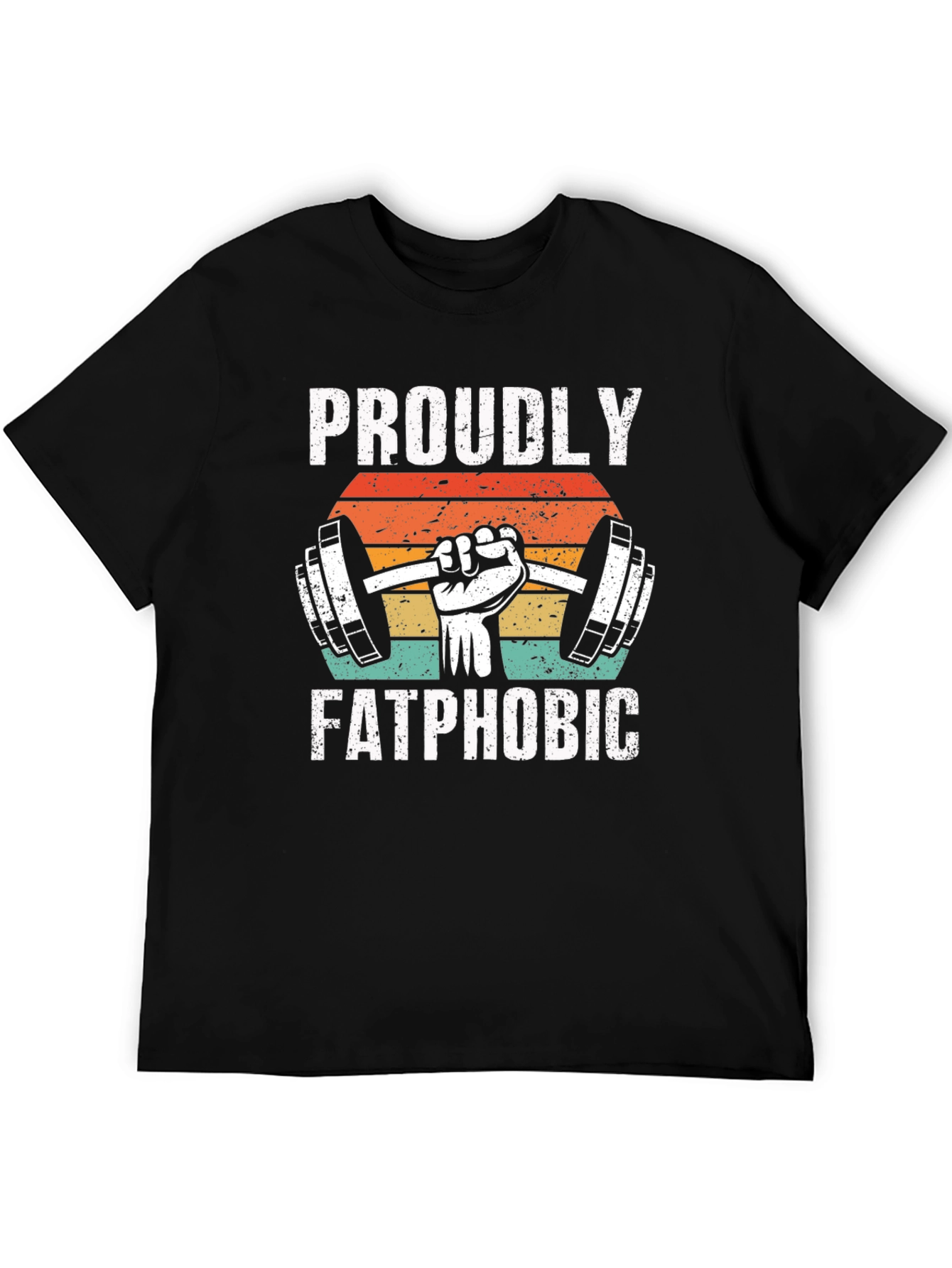 Black Proudly Fatphobic Graphic Tee view 5