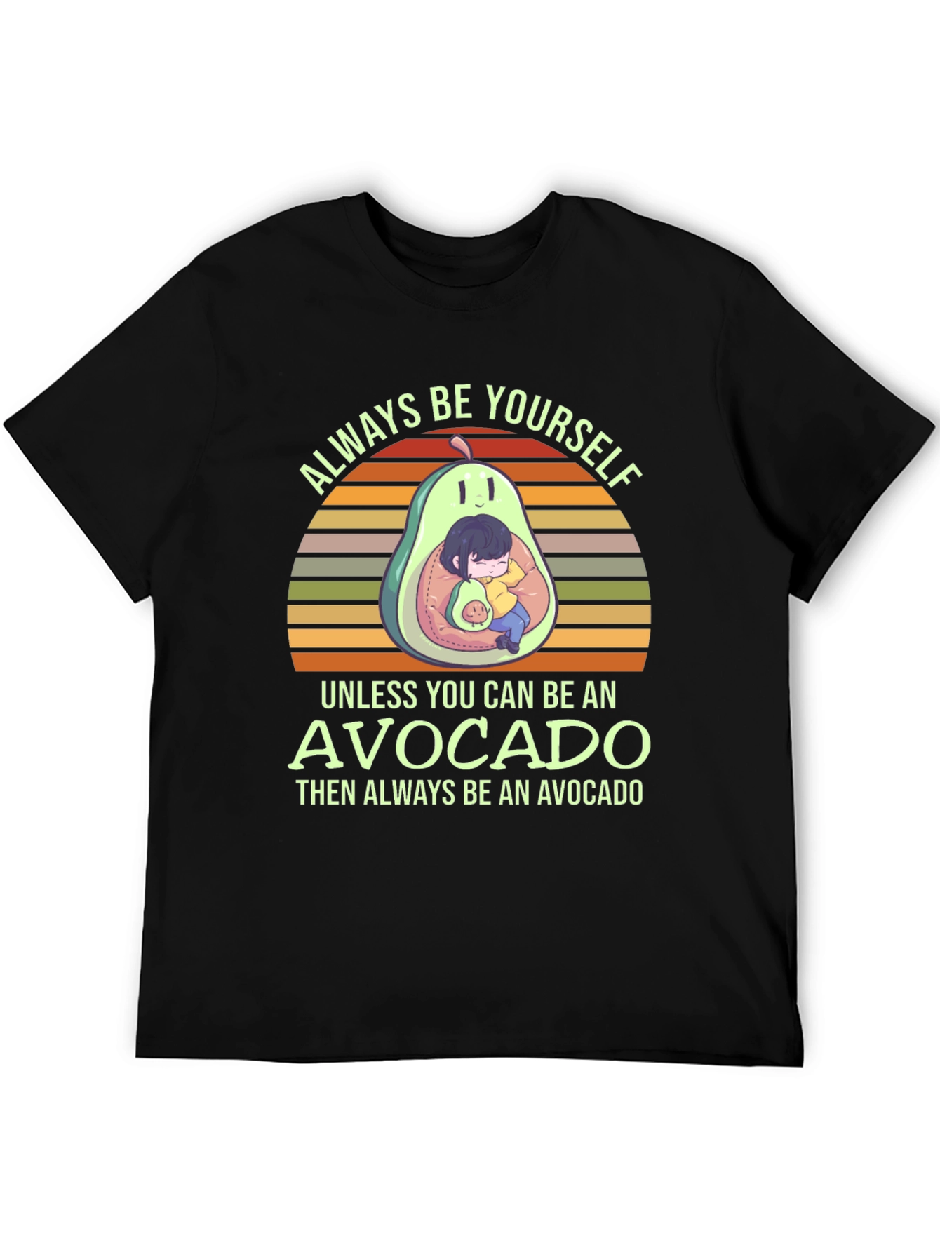 Black Always Be Yourself Avocado T-Shirt view 5