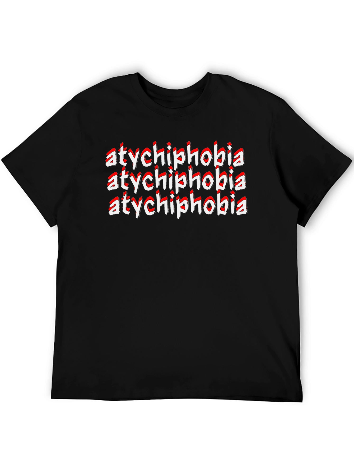 Black Atychiphobia T-Shirt - Fear of Failure Tee view 5