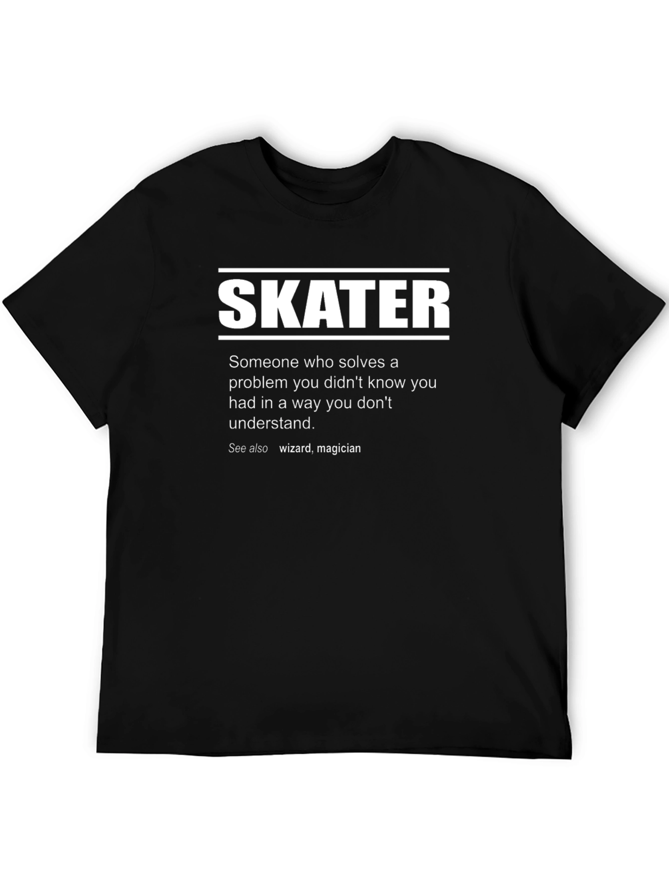Black Skater Definition T-Shirt - Funny & Clever view 5