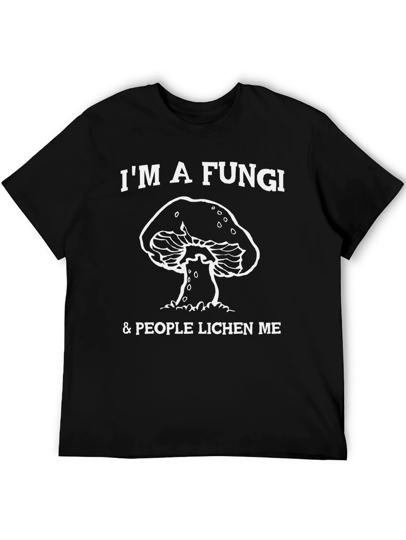 Black Funny Fungi T-Shirt - Mushroom Humor Tee view 5