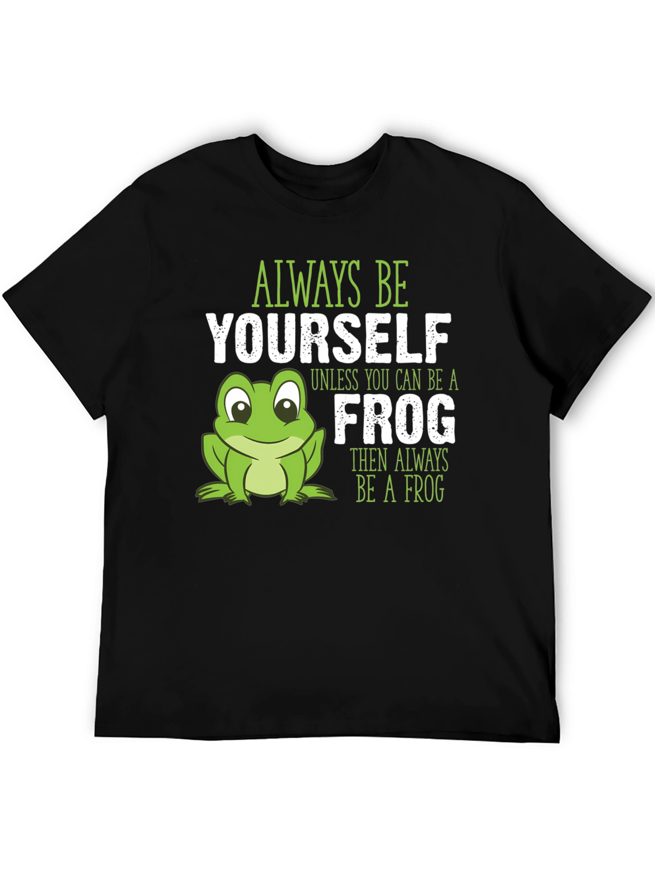 Black Always Be Yourself Frog T-Shirt view 5