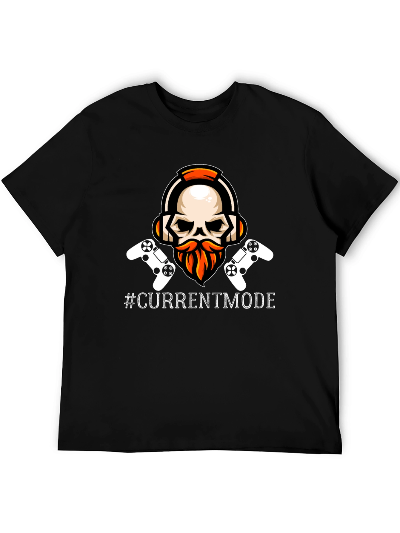 Black Gamer Skull T-Shirt - Current Mode Activated view 5