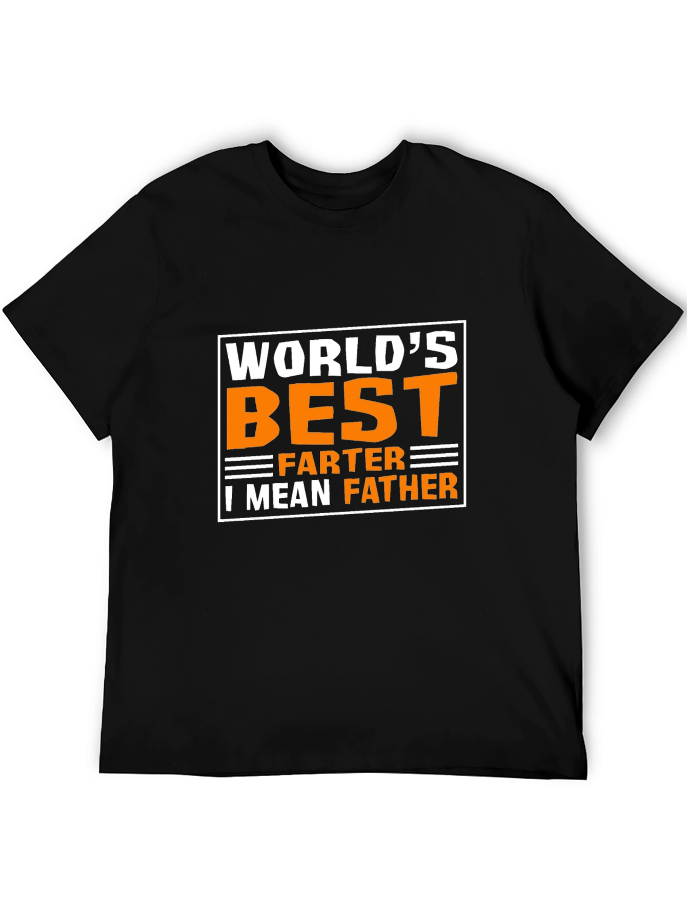 Black World's Best Farter - I Mean Father - Funny Dad T-Shirt view 5