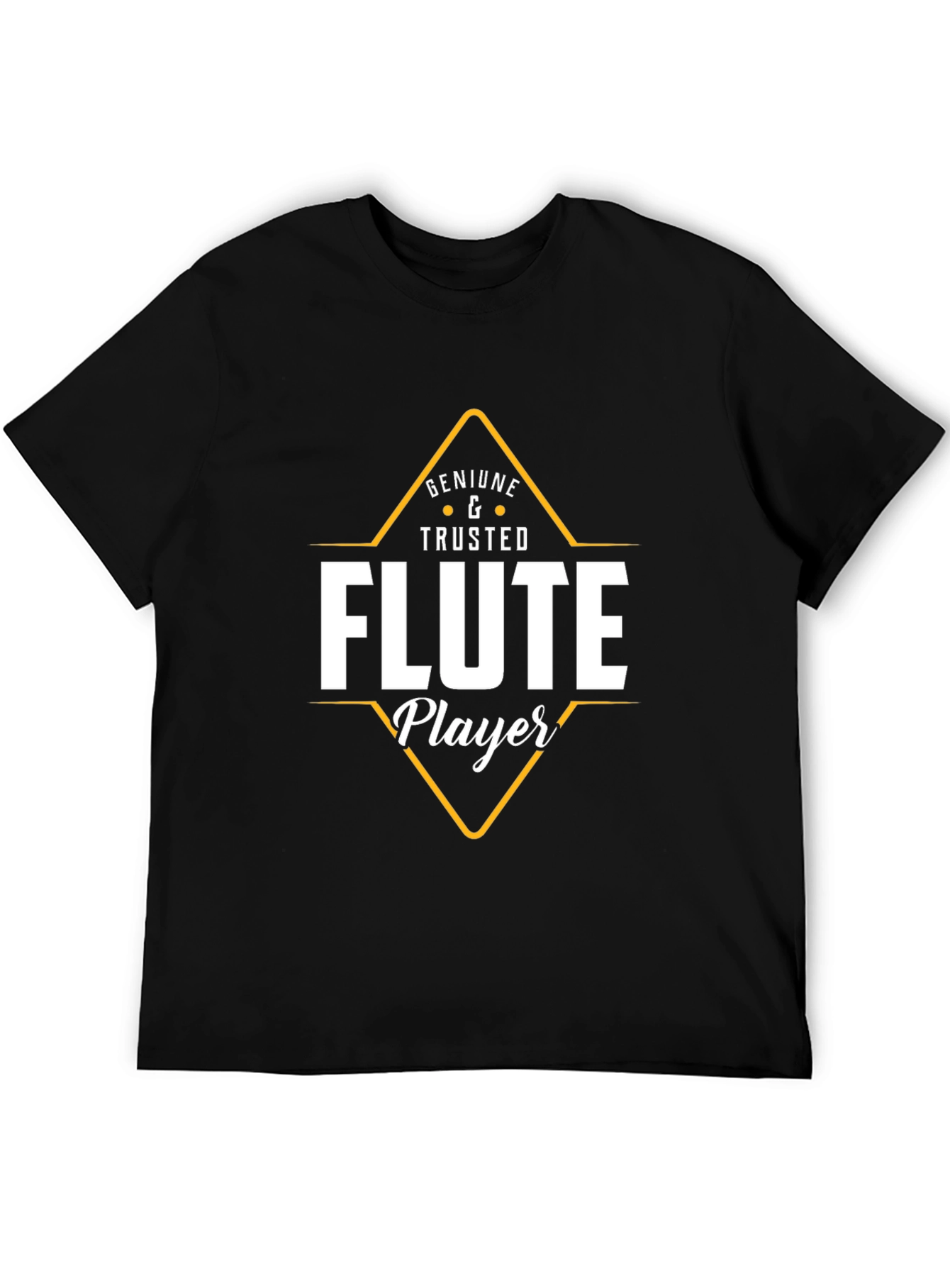 Black Flute Player Graphic Tee - Musician's Gift view 5