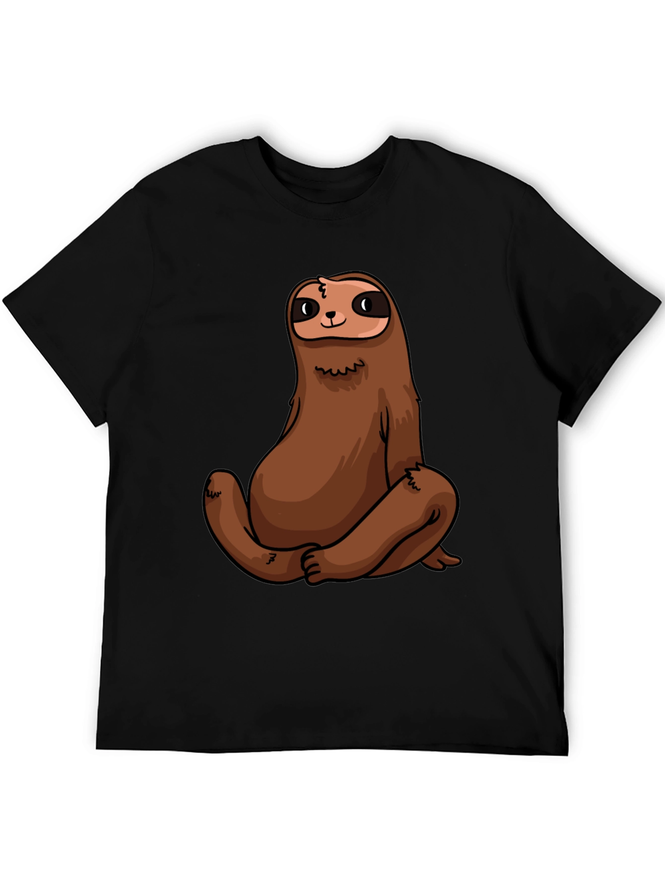 Black Sloth Graphic Tee - Men's Black T-Shirt view 5