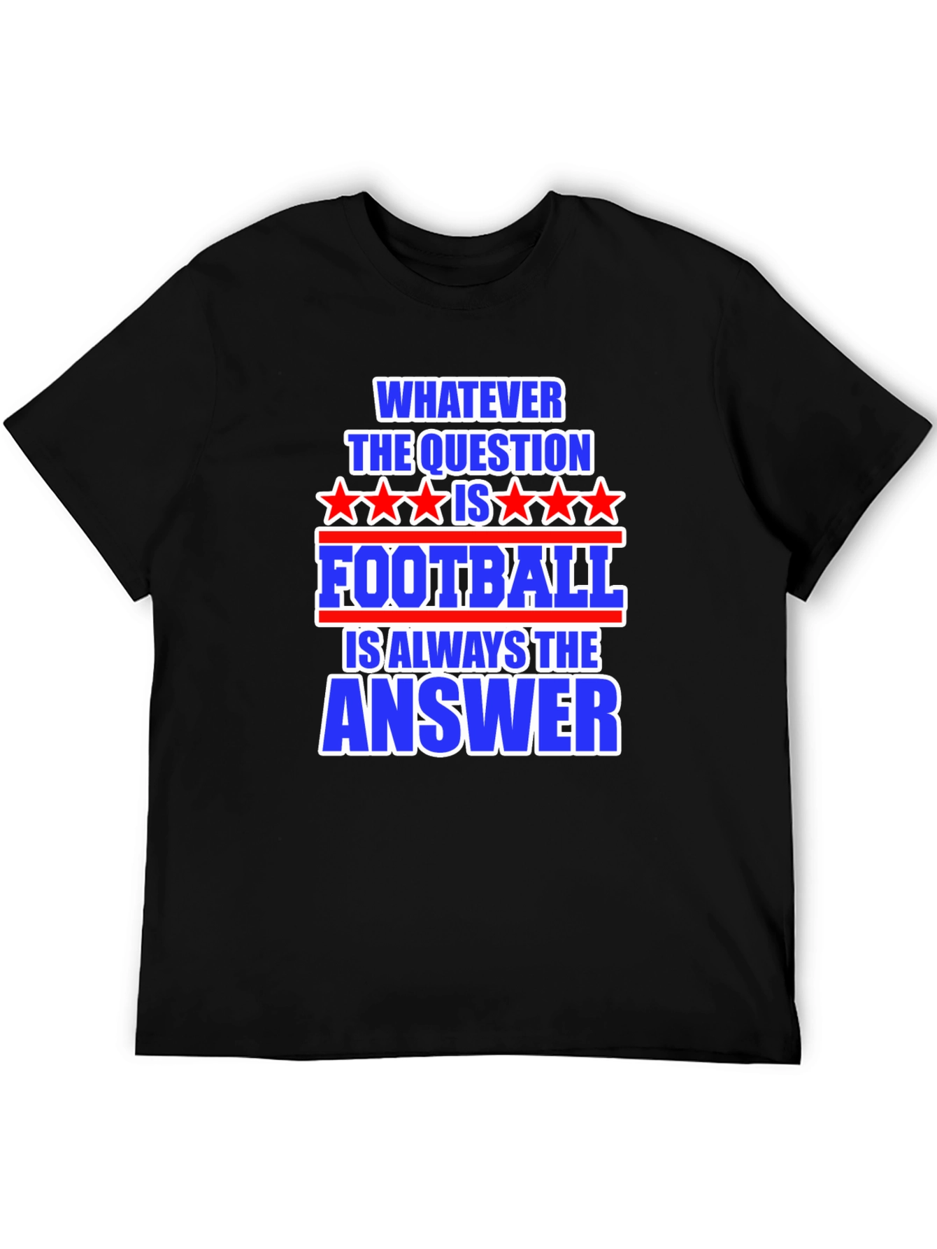 Black Football Answer T-Shirt - Always The Right Choice! view 5