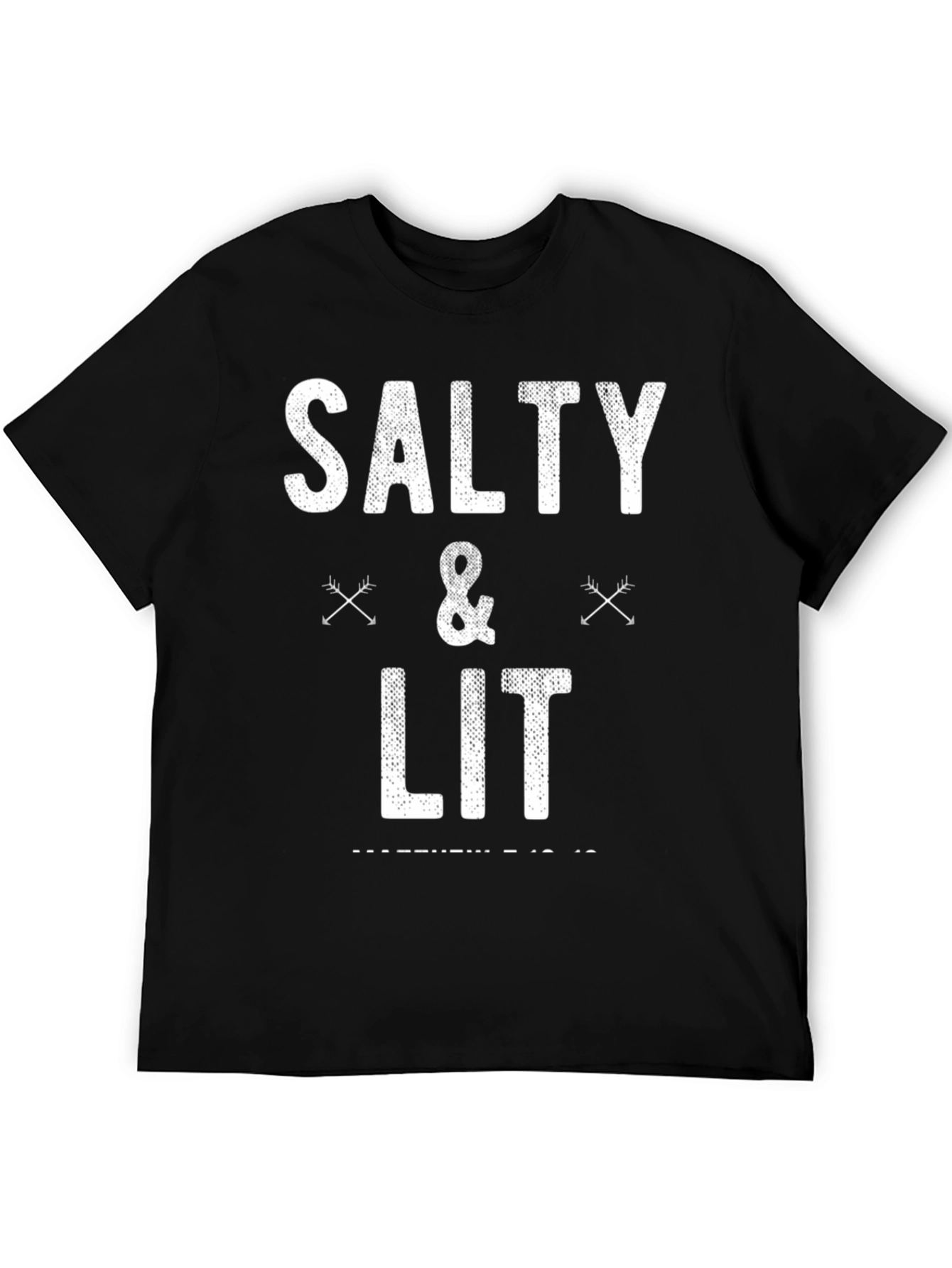 Black Salty & Lit Graphic Tee - Trendy Casual Wear view 5