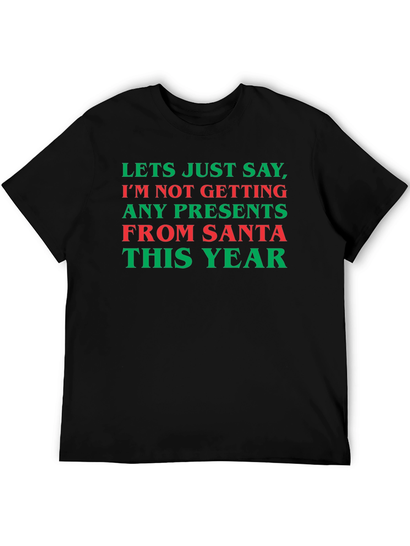 Black Funny Santa Presents T-Shirt view 5