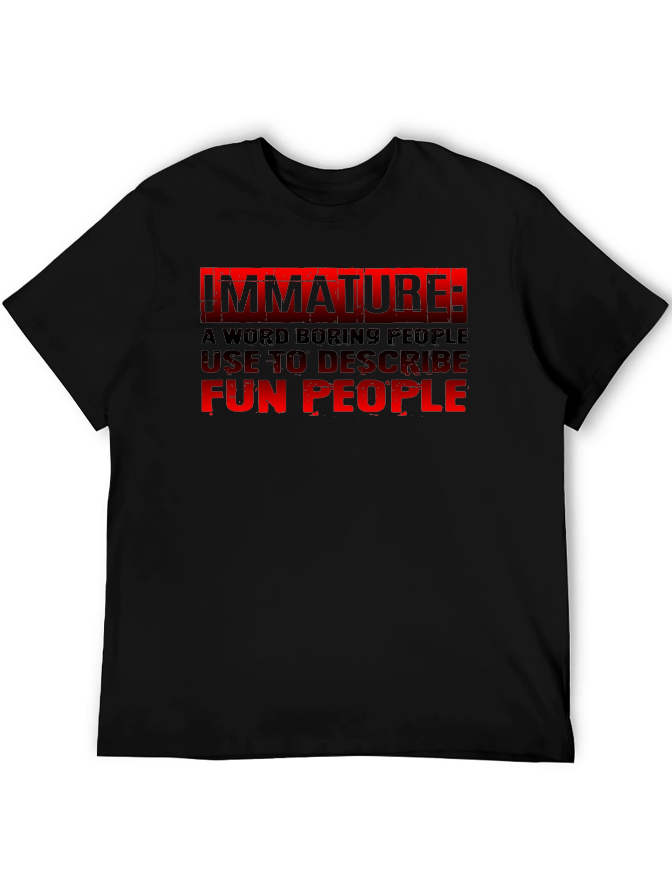 Black Immature: Fun People Graphic Tee - Black Cotton view 5