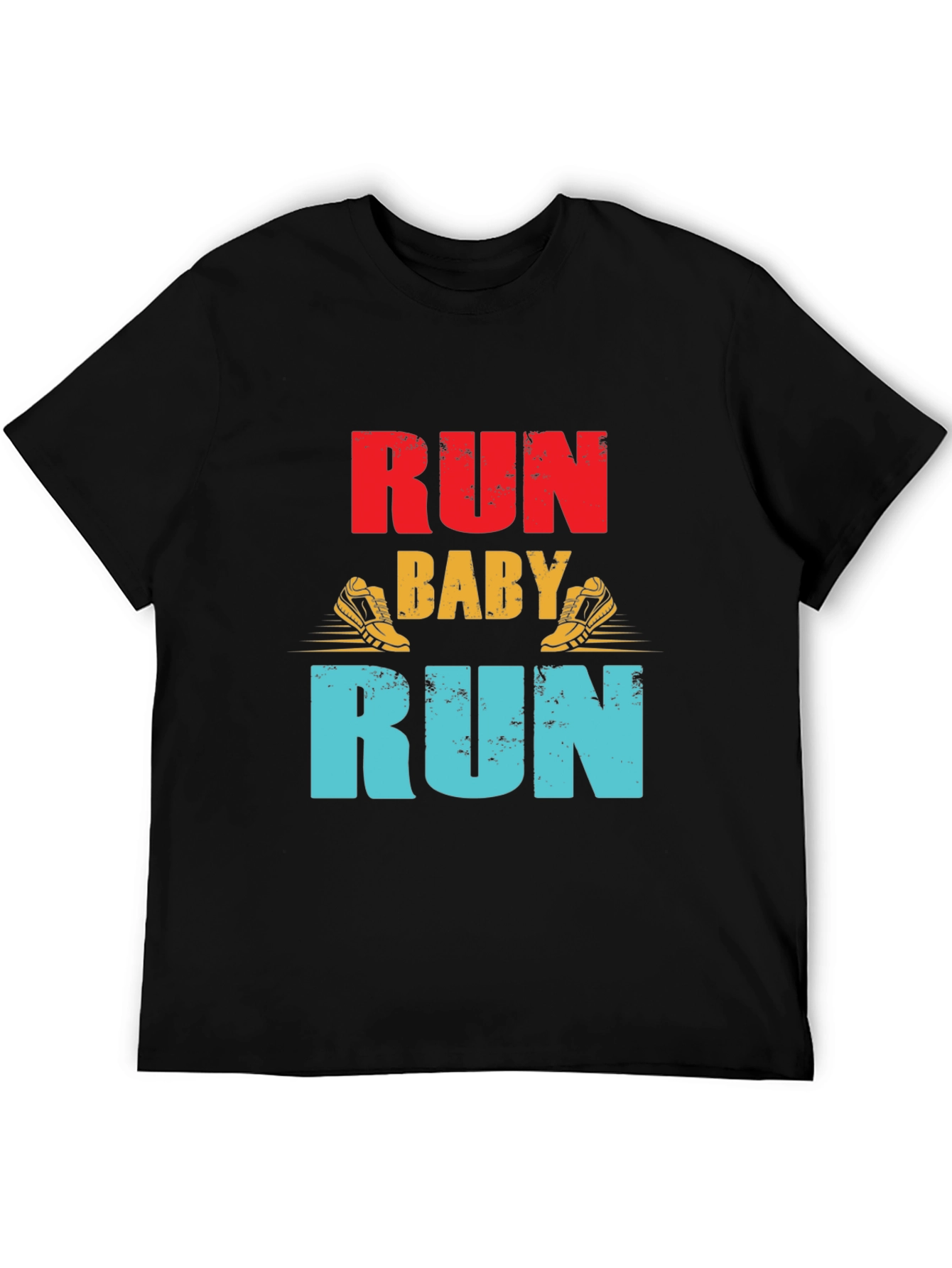 Black Run Baby Run Graphic T-Shirt view 5