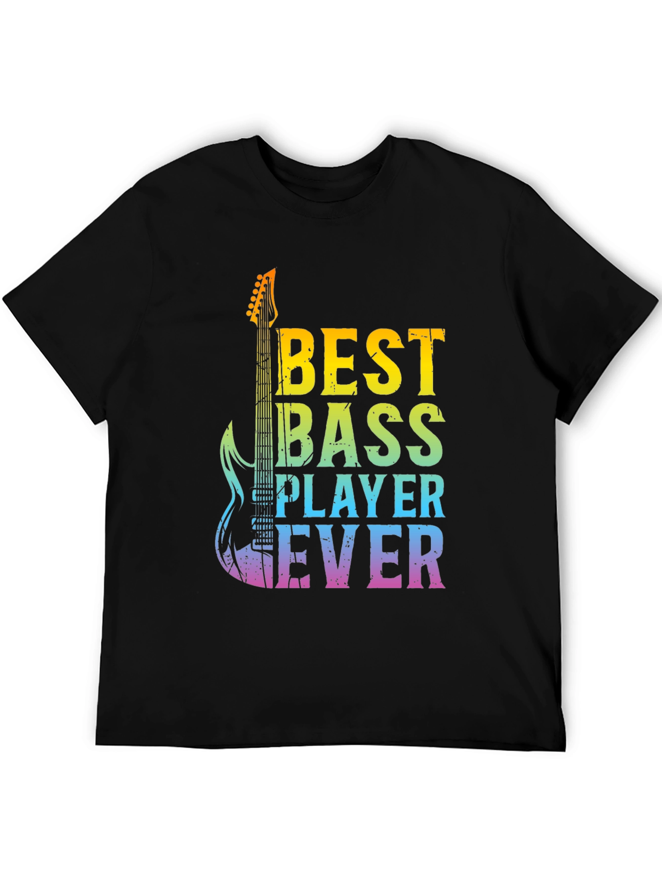 Black Best Bass Player Ever Graphic T-Shirt view 5