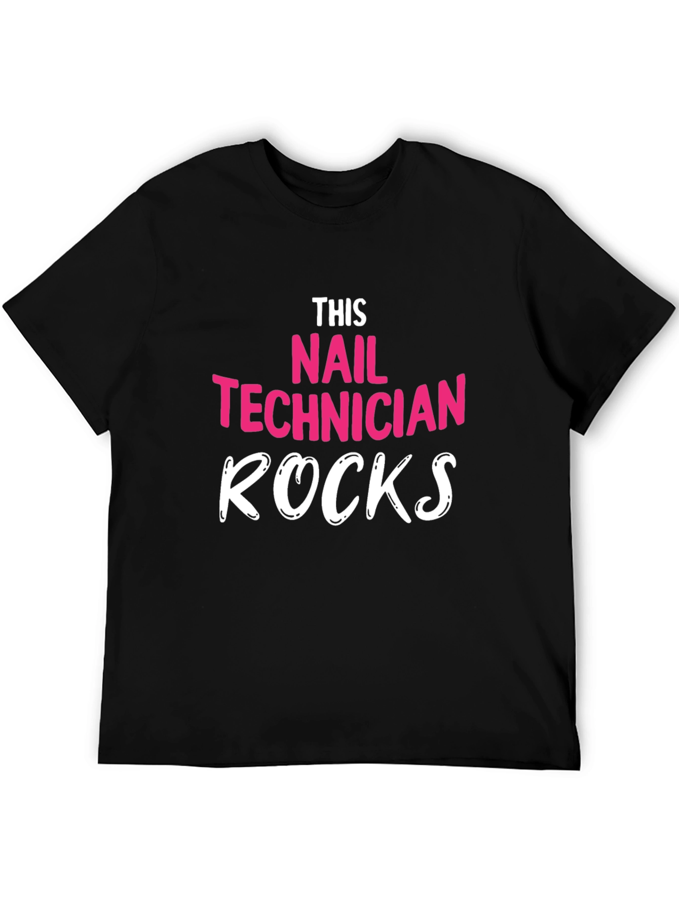 Black Nail Technician Rocks T-Shirt - Unisex view 5