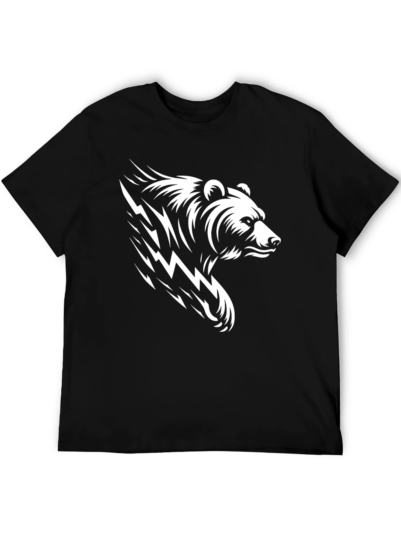 Black Men's Black Bear Graphic T-Shirt view 5