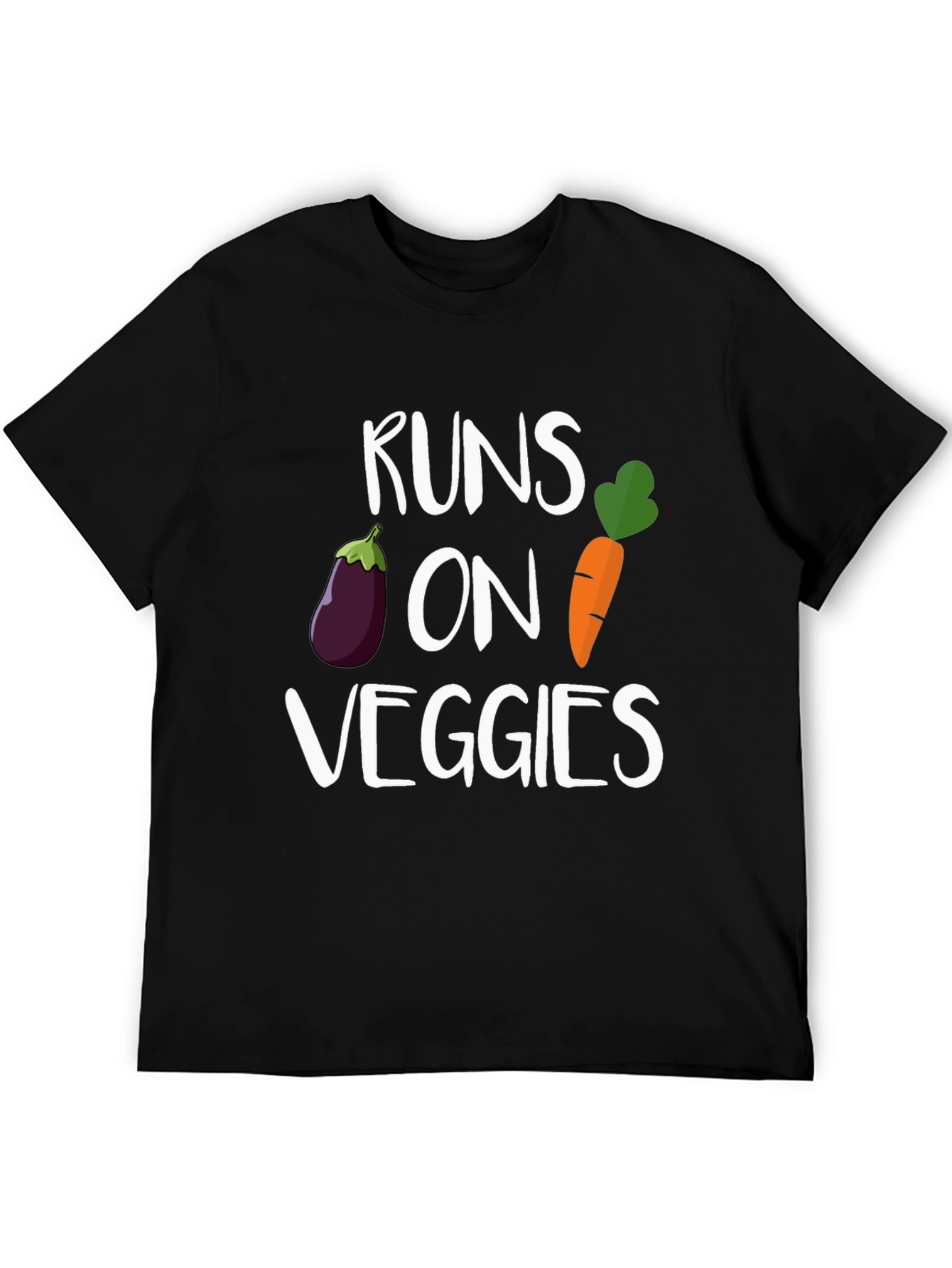 Runs On Veggies Graphic Tee - Black, Vegan T-Shirt - 5