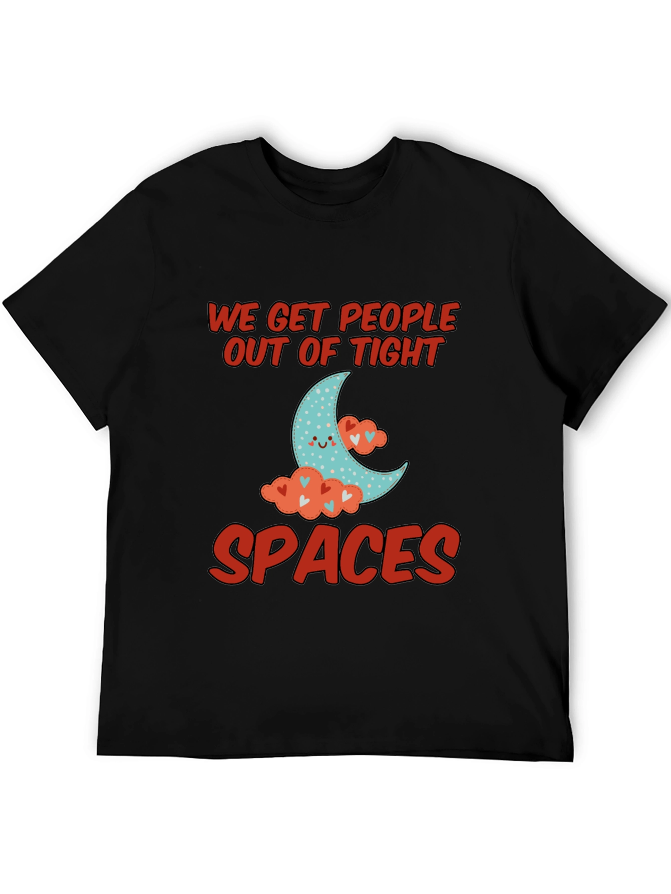 Black Tight Spaces Graphic Tee - Comfortable Fit view 5