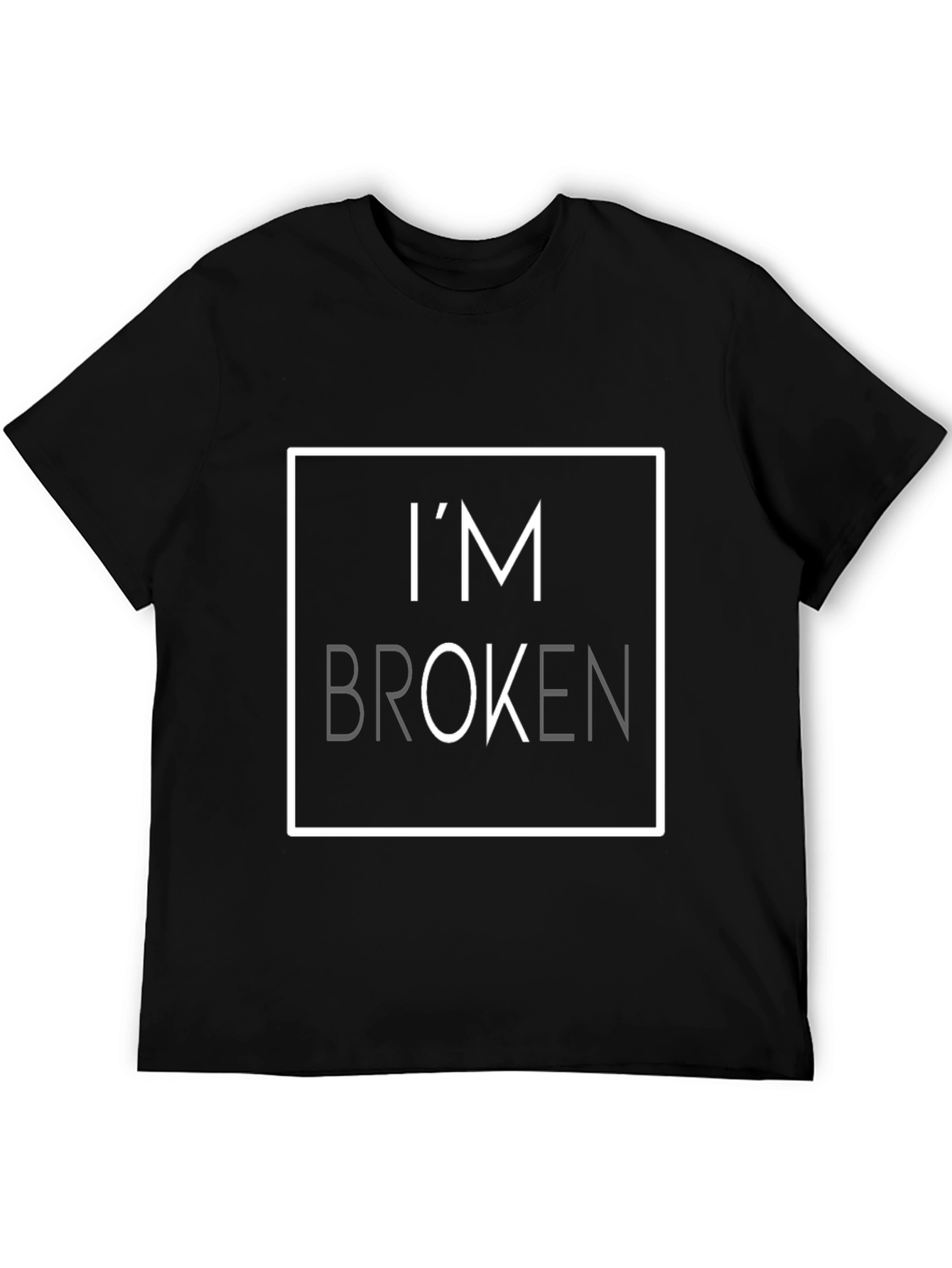 Black I'm Broken Graphic Tee - Black view 5