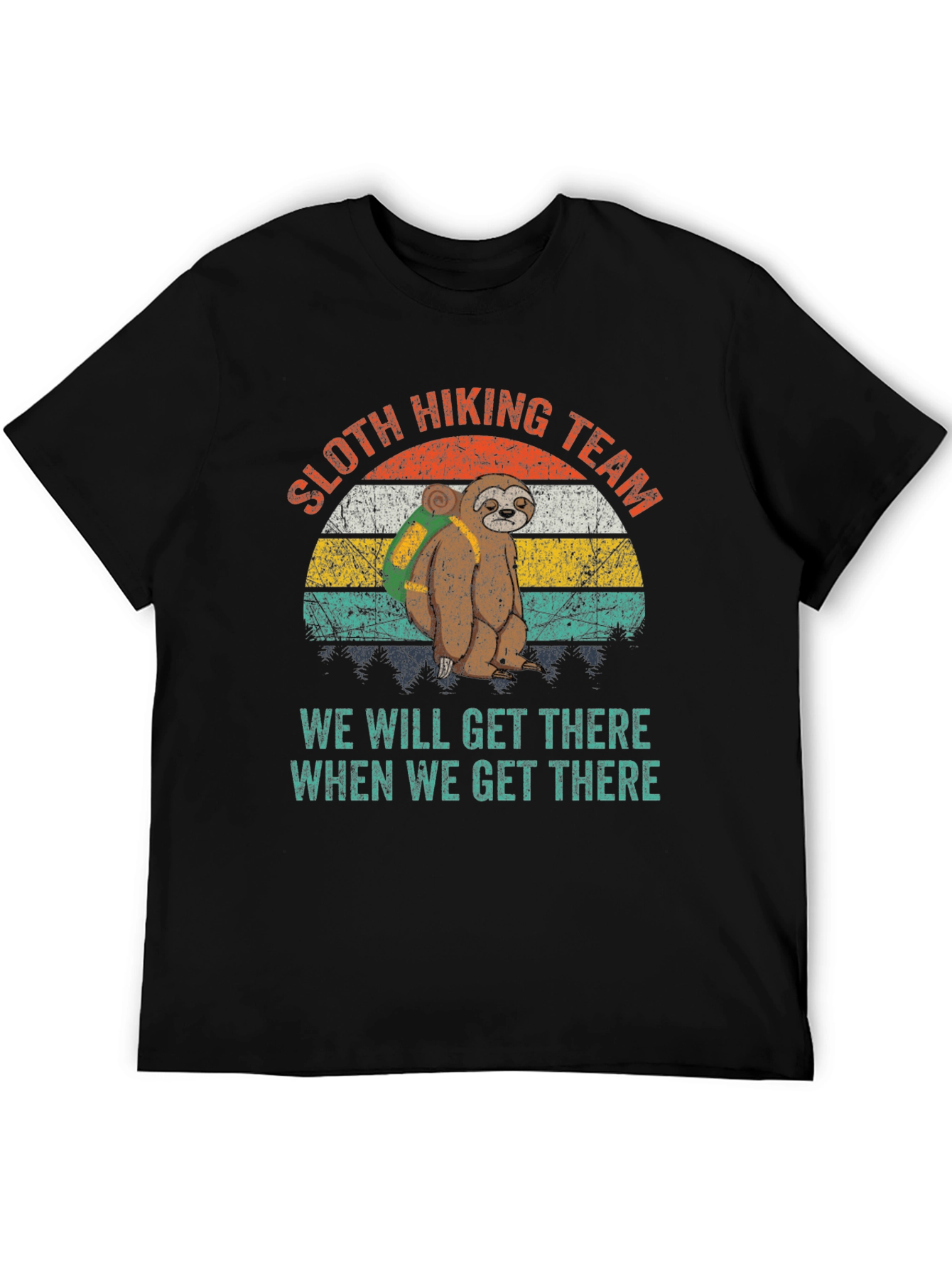 Black Sloth Hiking Team T-Shirt view 5