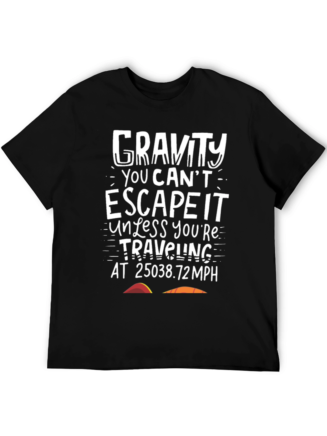 Black Gravity Escape Speed T-Shirt - 25038.72 MPH view 5