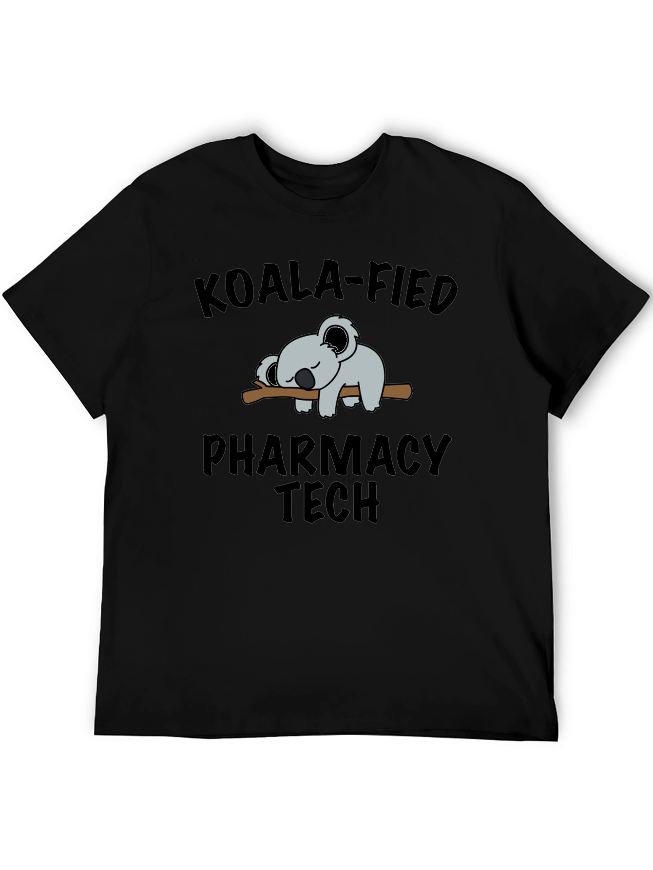Black Koala-Fied Pharmacy Tech Graphic Tee view 5