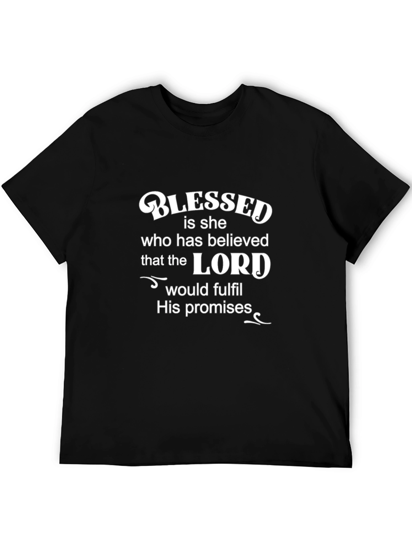 Black Blessed is She Graphic T-Shirt - Black view 5