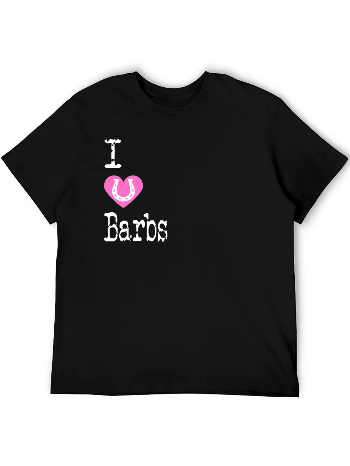 Black I Love Barbs T-Shirt - Novelty Graphic Tee view 5