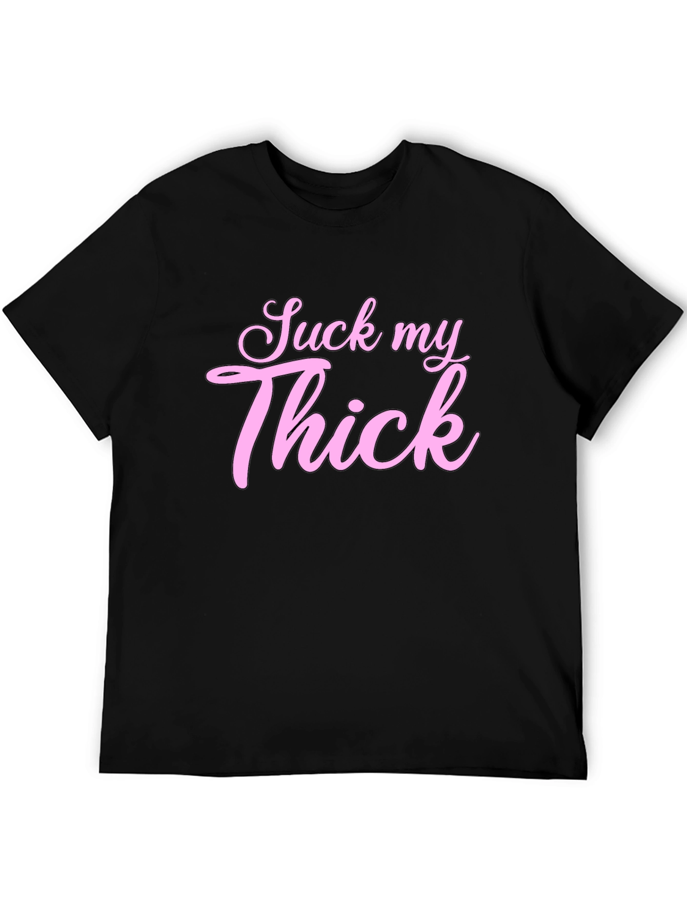 Black Suck My Thick Graphic Tee - Black view 5