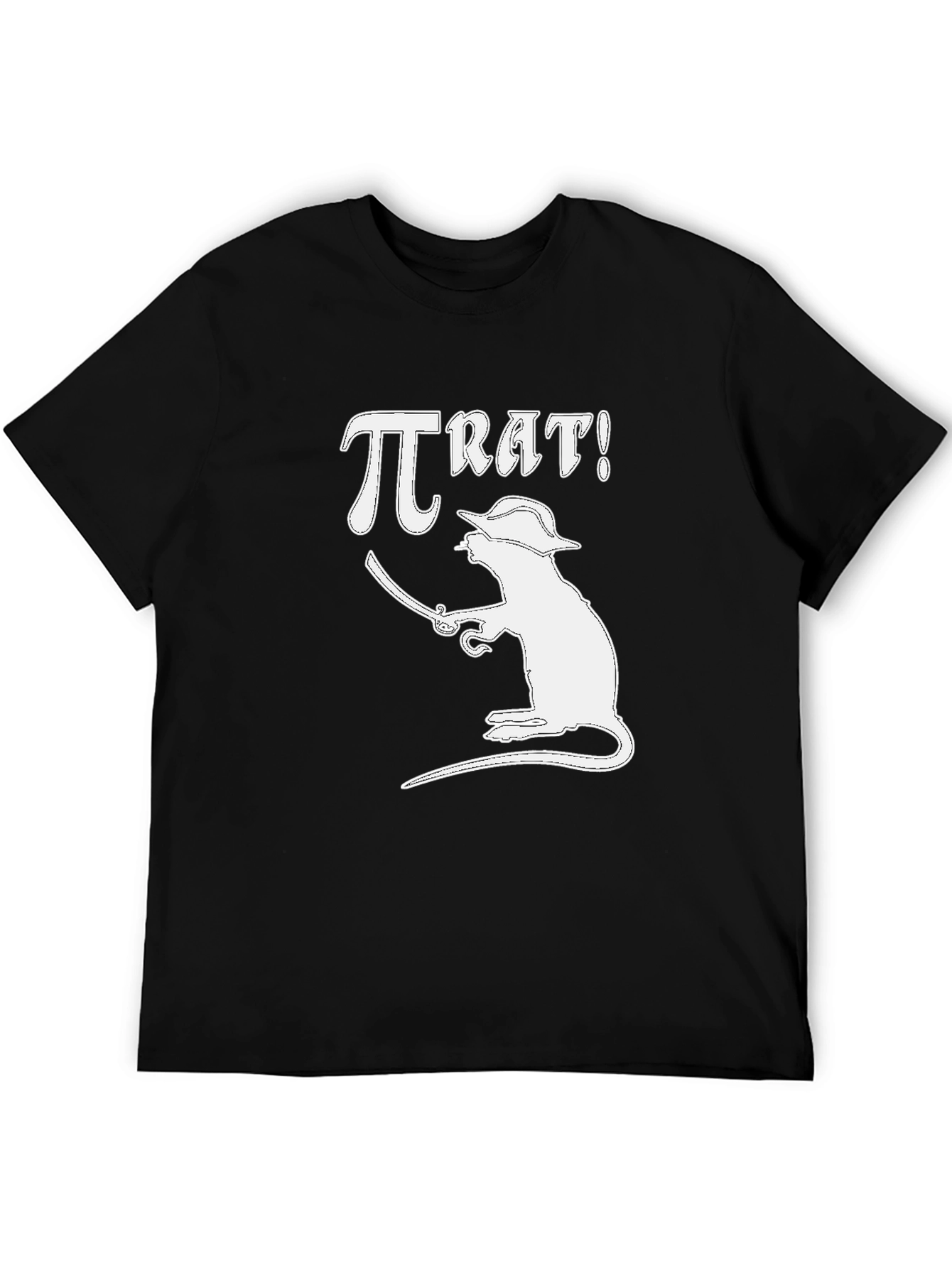 Black Pi Rat T-Shirt - Black Cotton Tee view 5