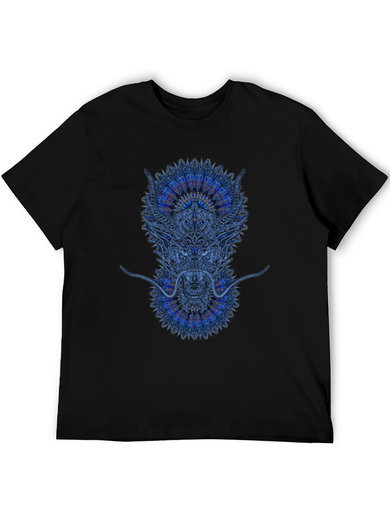Black Dragon Mandala Graphic Tee - Black view 5