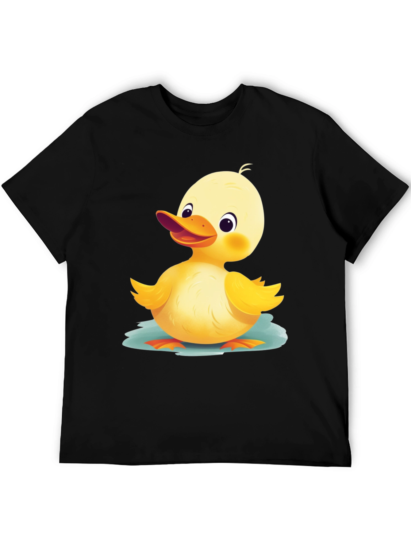 Black Cute Duckling Graphic T-Shirt - Soft Cotton Blend view 5