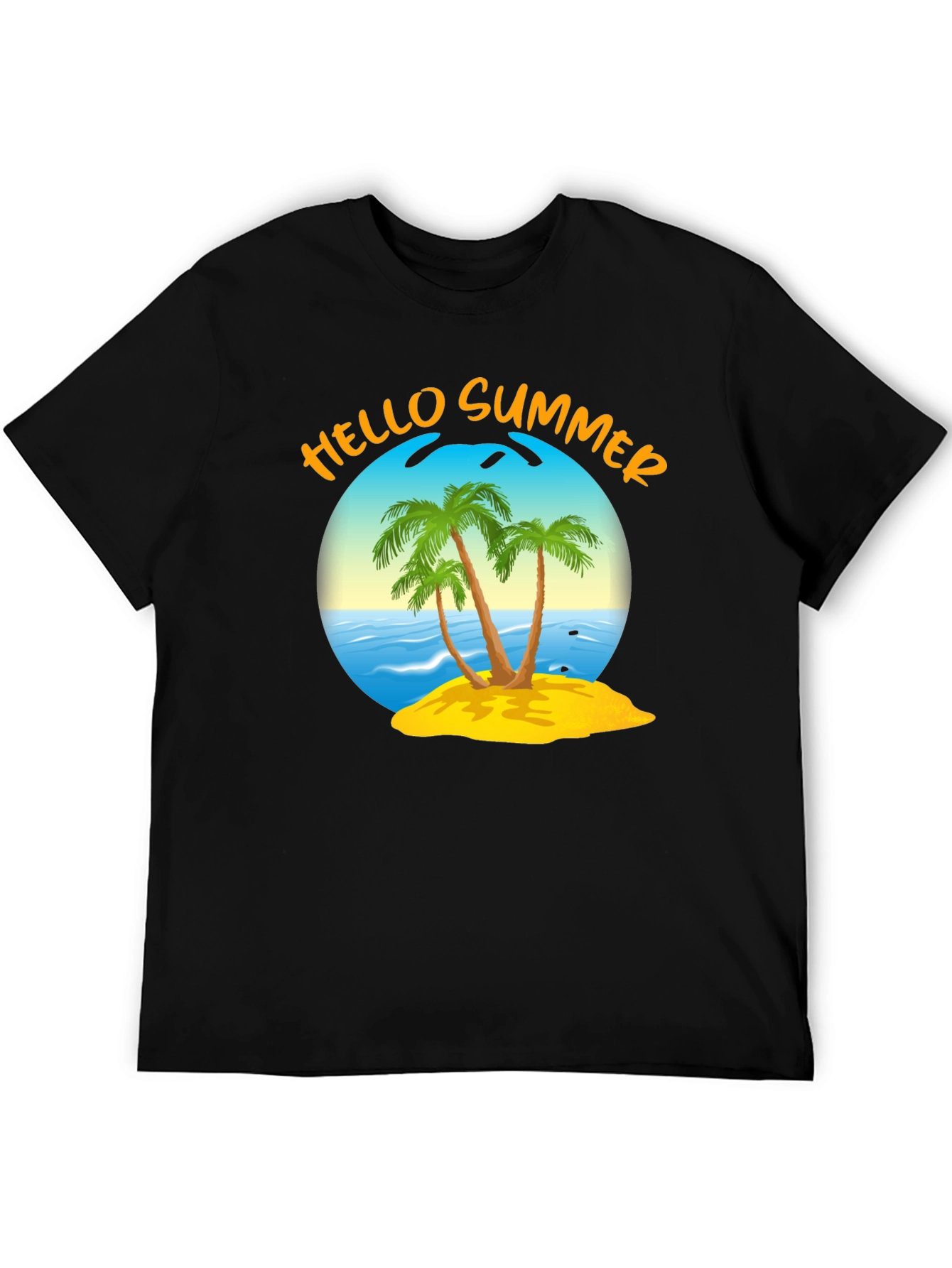 Black Hello Summer Graphic T-Shirt view 5