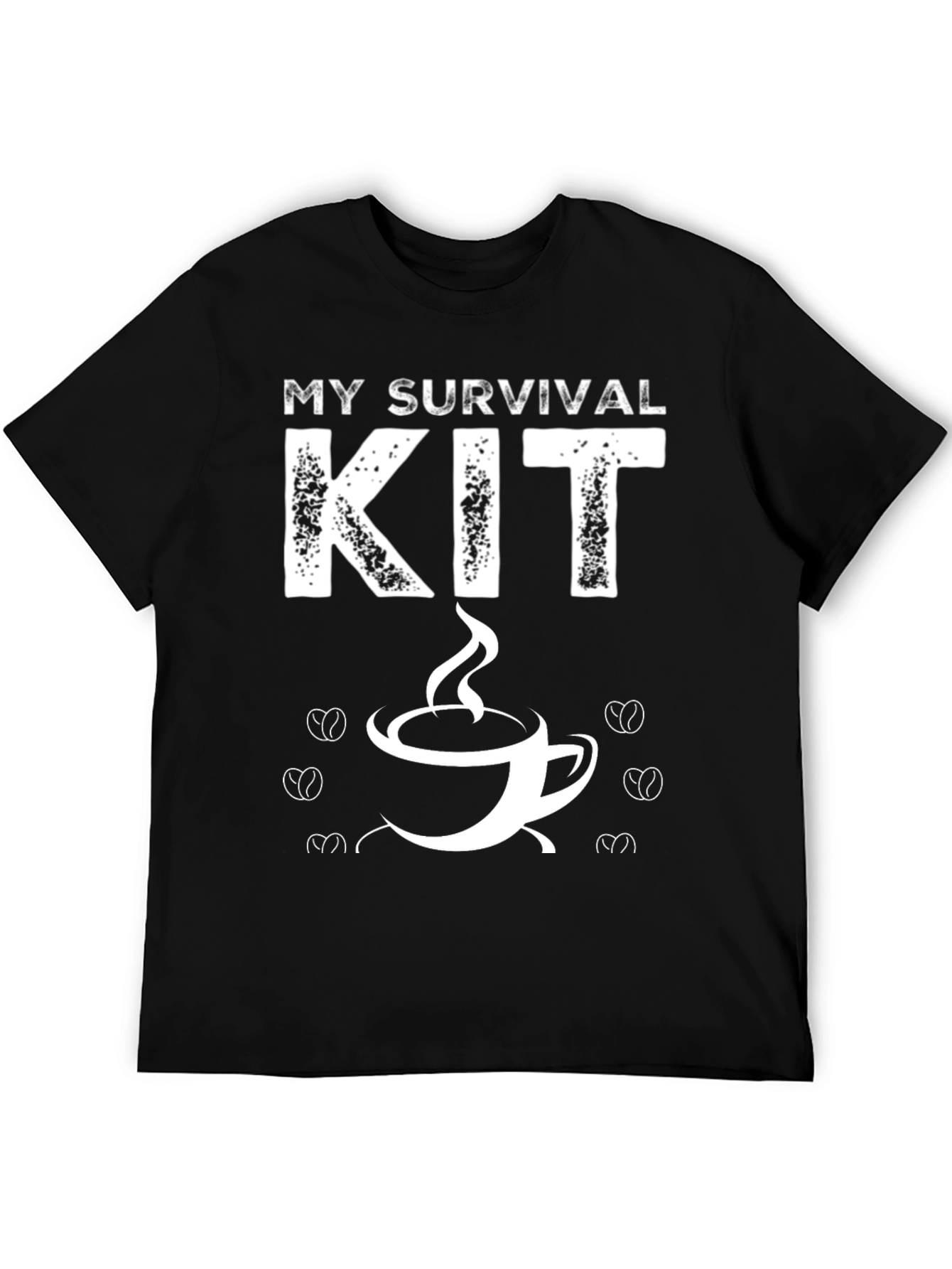 Black Coffee Survival Kit T-Shirt - Unisex Crew Neck Tee view 5