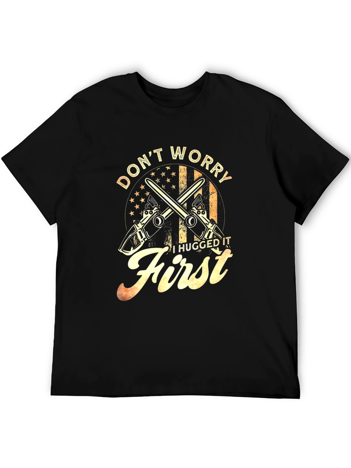 Black Don't Worry I Hugged It First T-Shirt view 5