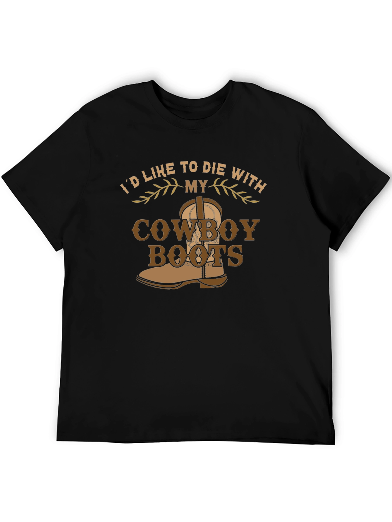 Cowboy Boots Graphic Tee - Die With My Boots On - 5