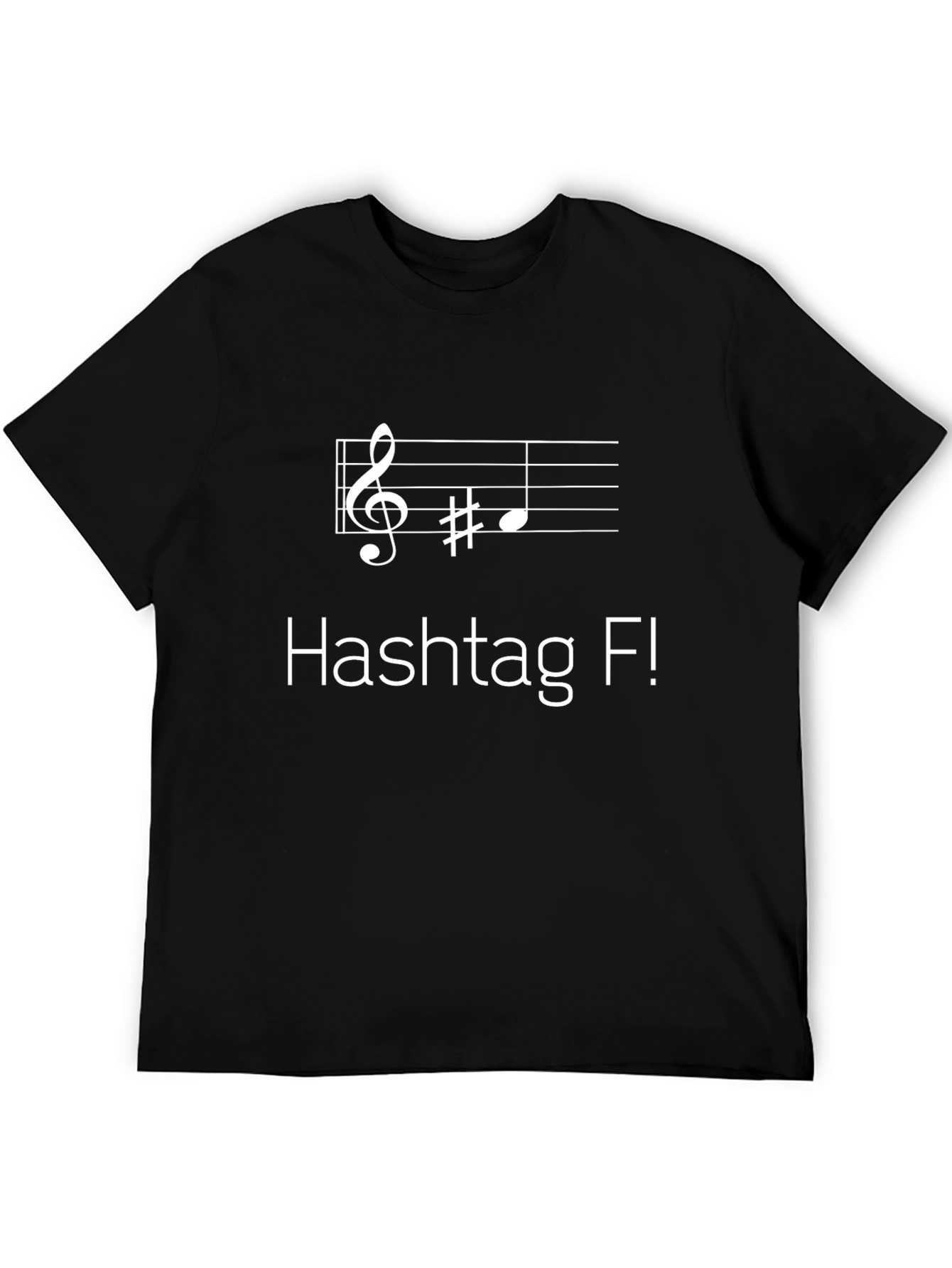 Black Musical Hashtag F! T-Shirt view 5