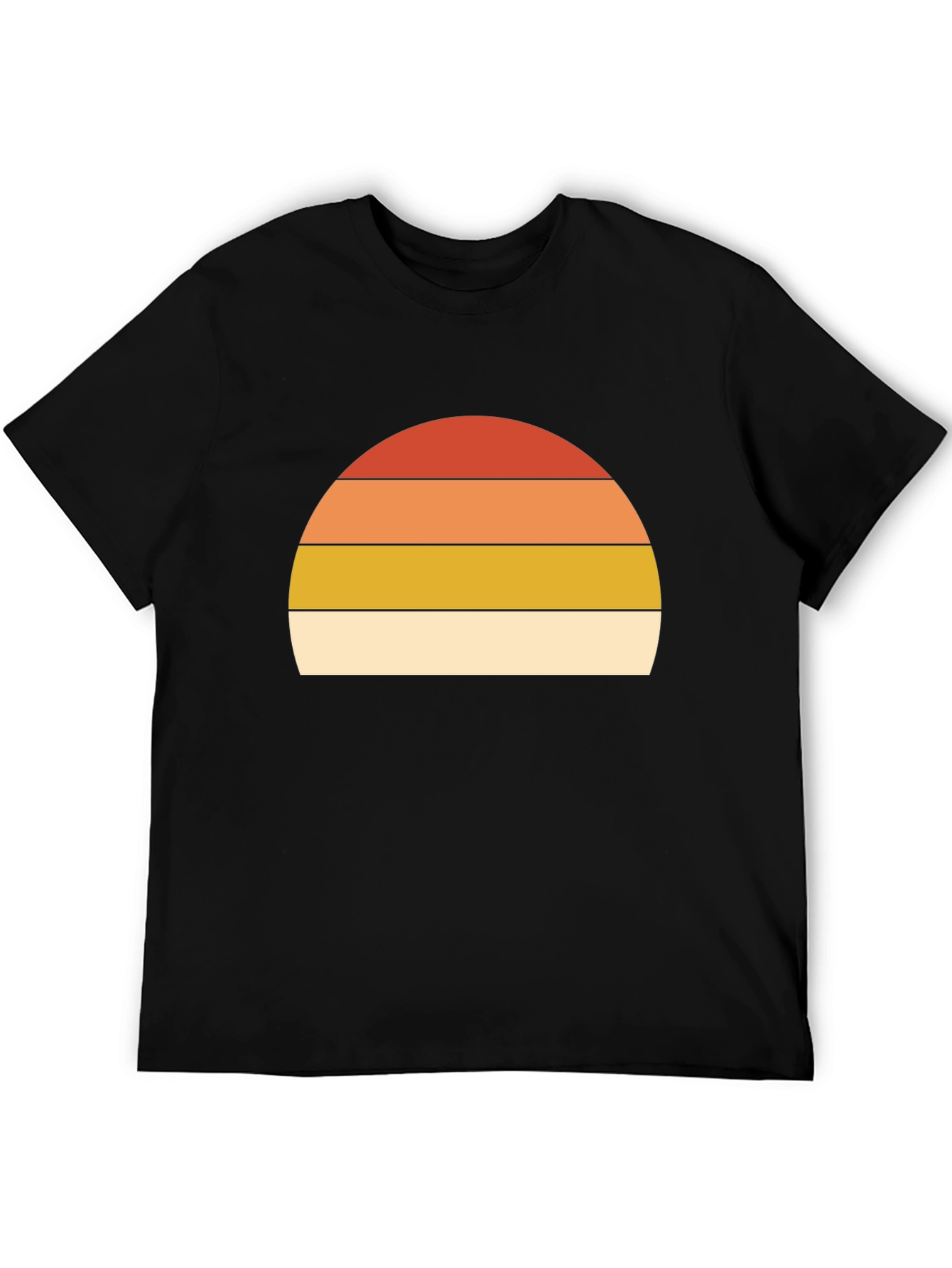 Black Retro Sunset Graphic T-Shirt - Short Sleeve view 5