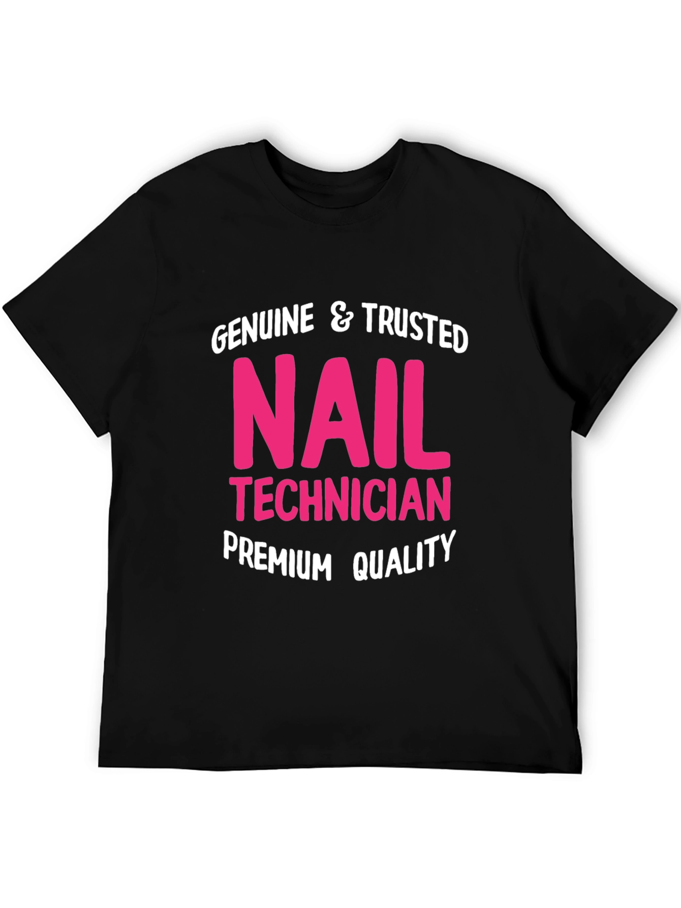 Black Genuine Nail Technician Premium Quality T-Shirt view 5