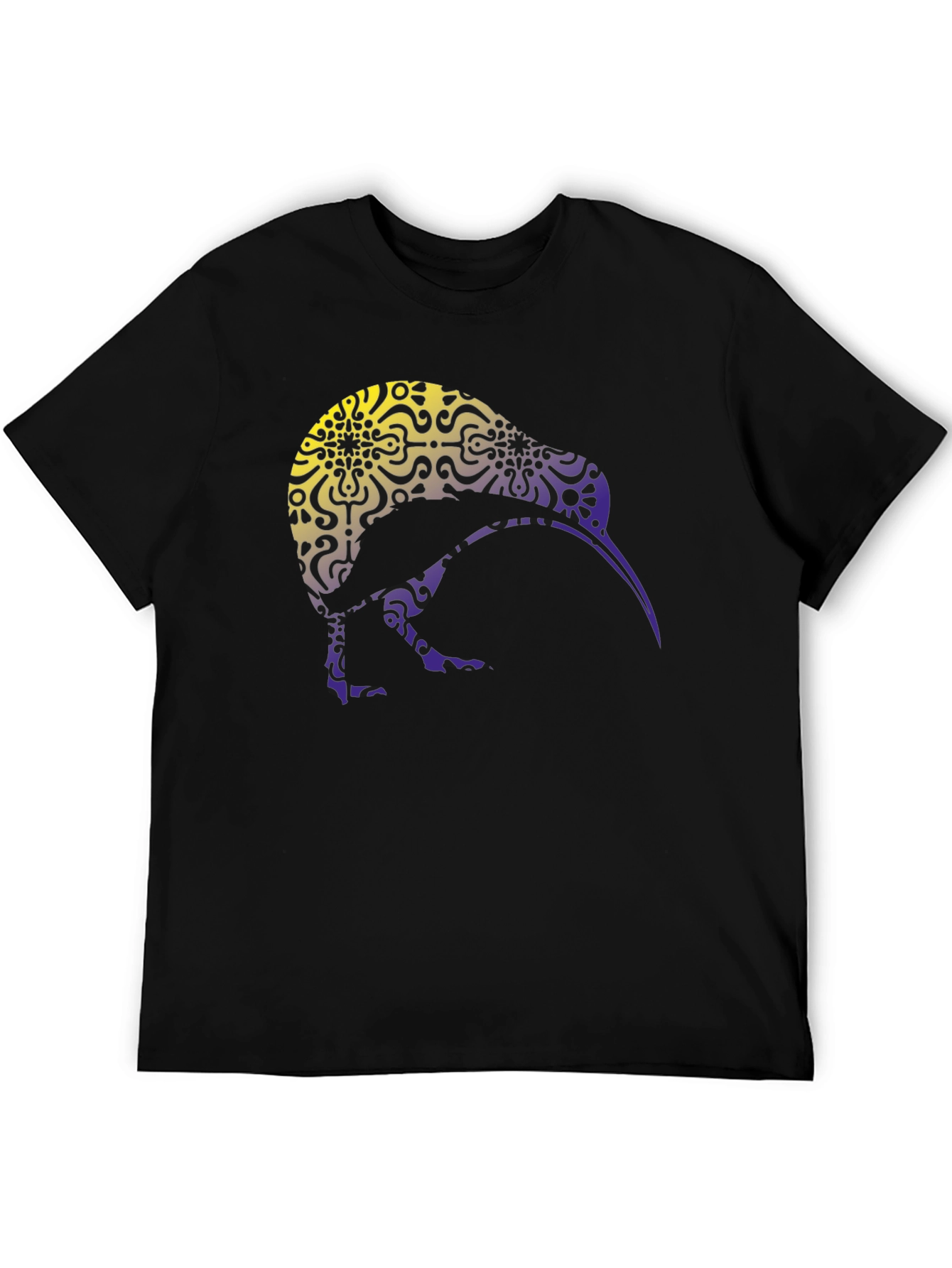 Black Kiwi Bird Graphic Tee - Stylish Men's Black T-Shirt view 5